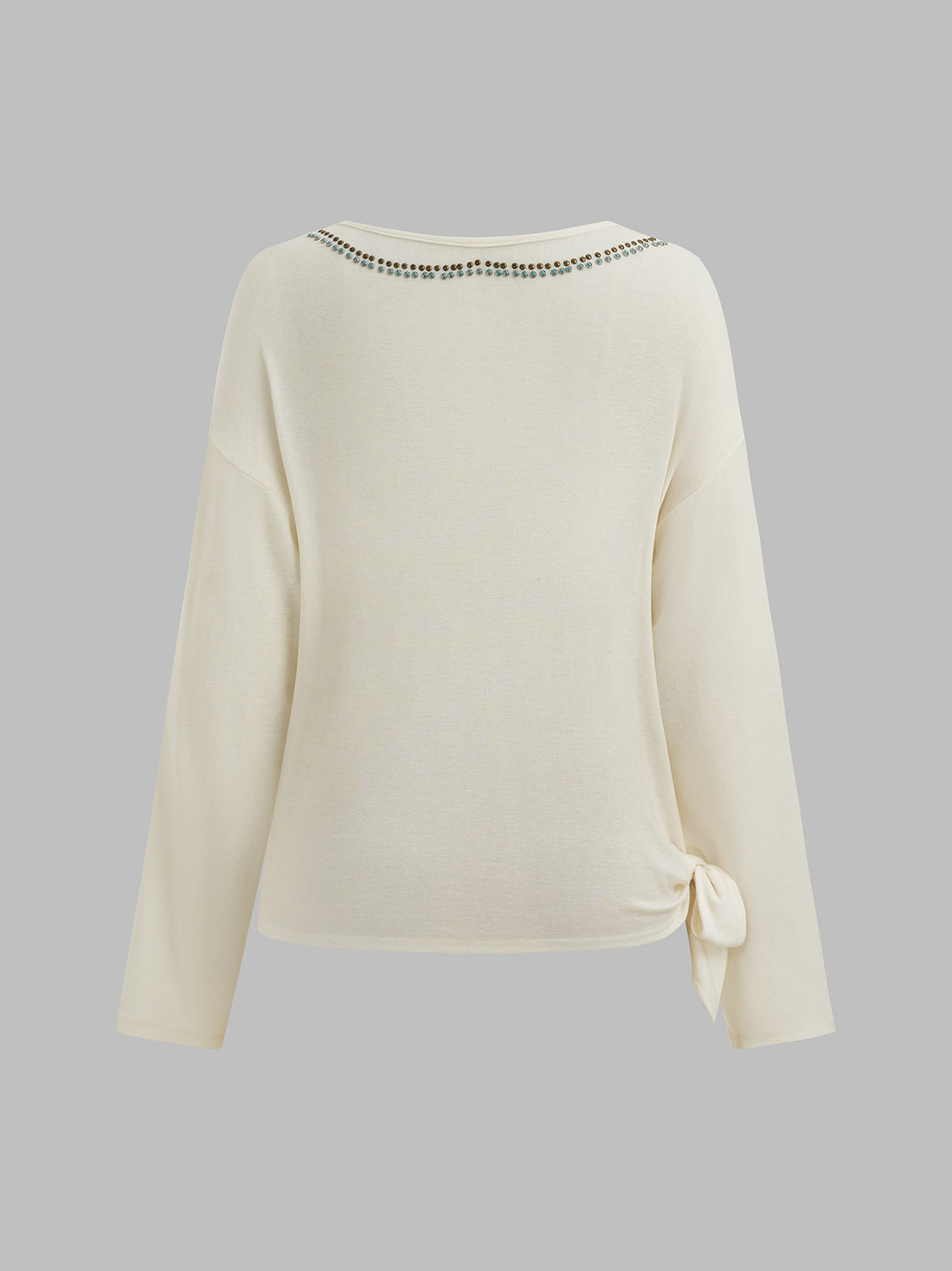 Open Secret Rhinestone Top – Vanilla Cream