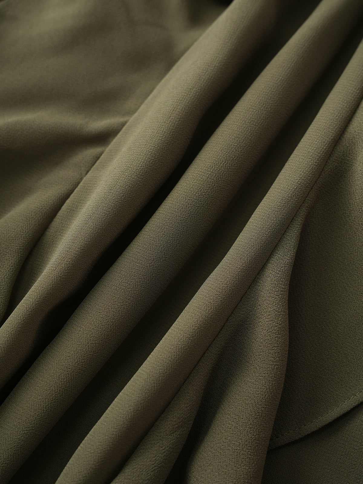 Brick Lane Asymmetric Ruffle Belted Skirt - Olive