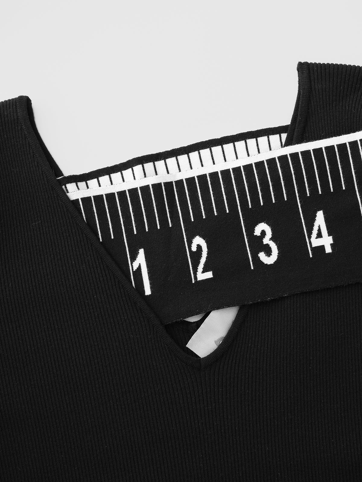ROR Safe Distance Knit Sleeve Top – Jet Black