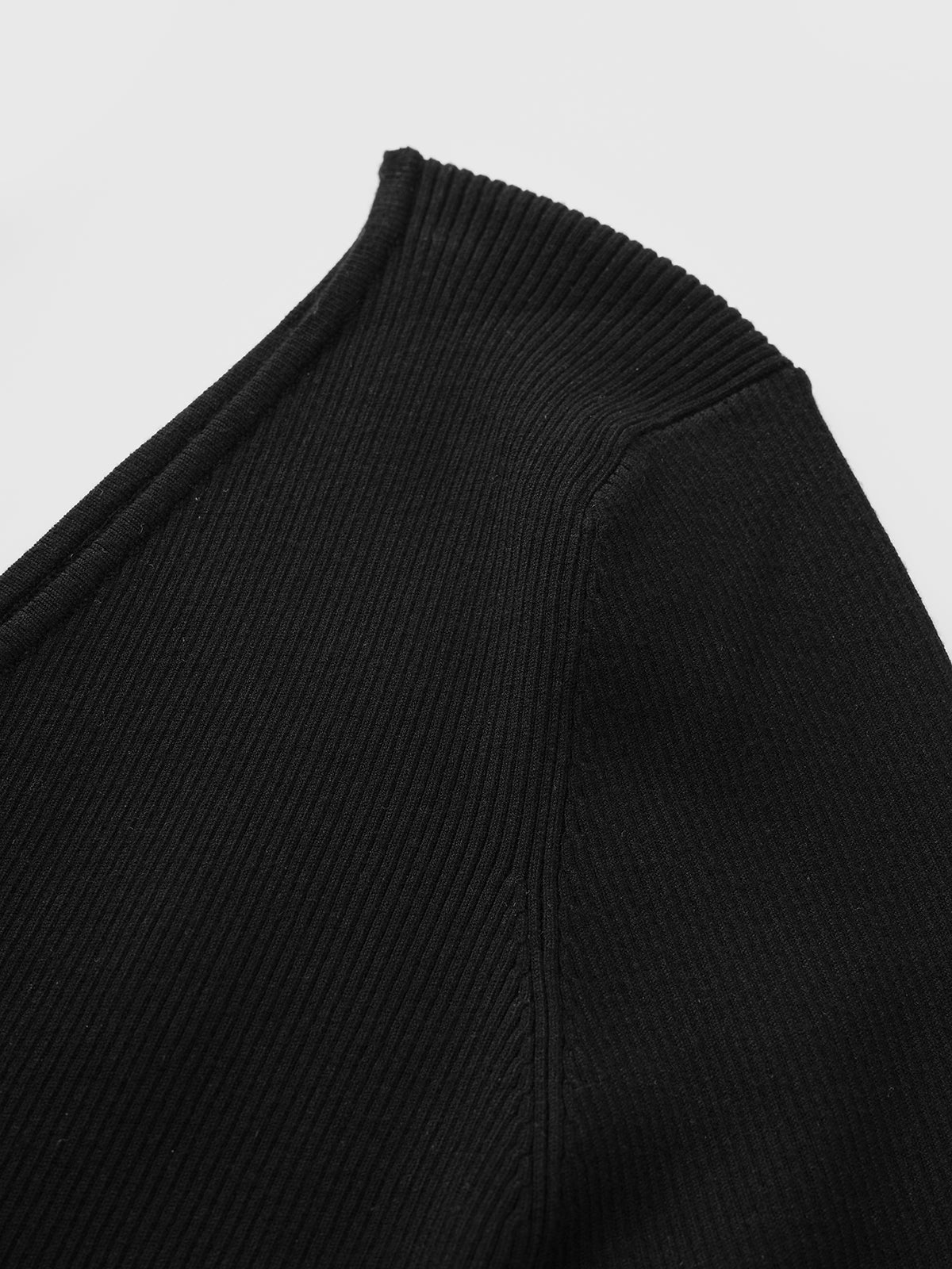 ROR Safe Distance Knit Sleeve Top – Jet Black