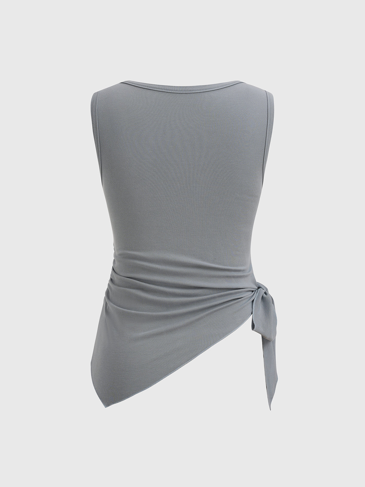 Tilted Shine Asymmetric Top – Stone Grey