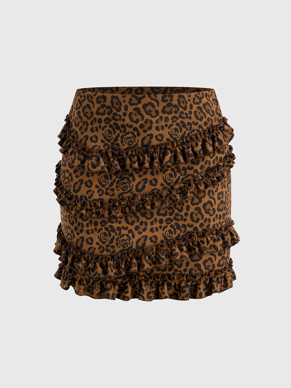 Feral Frill Leopard Skirt – Cocoa Brown