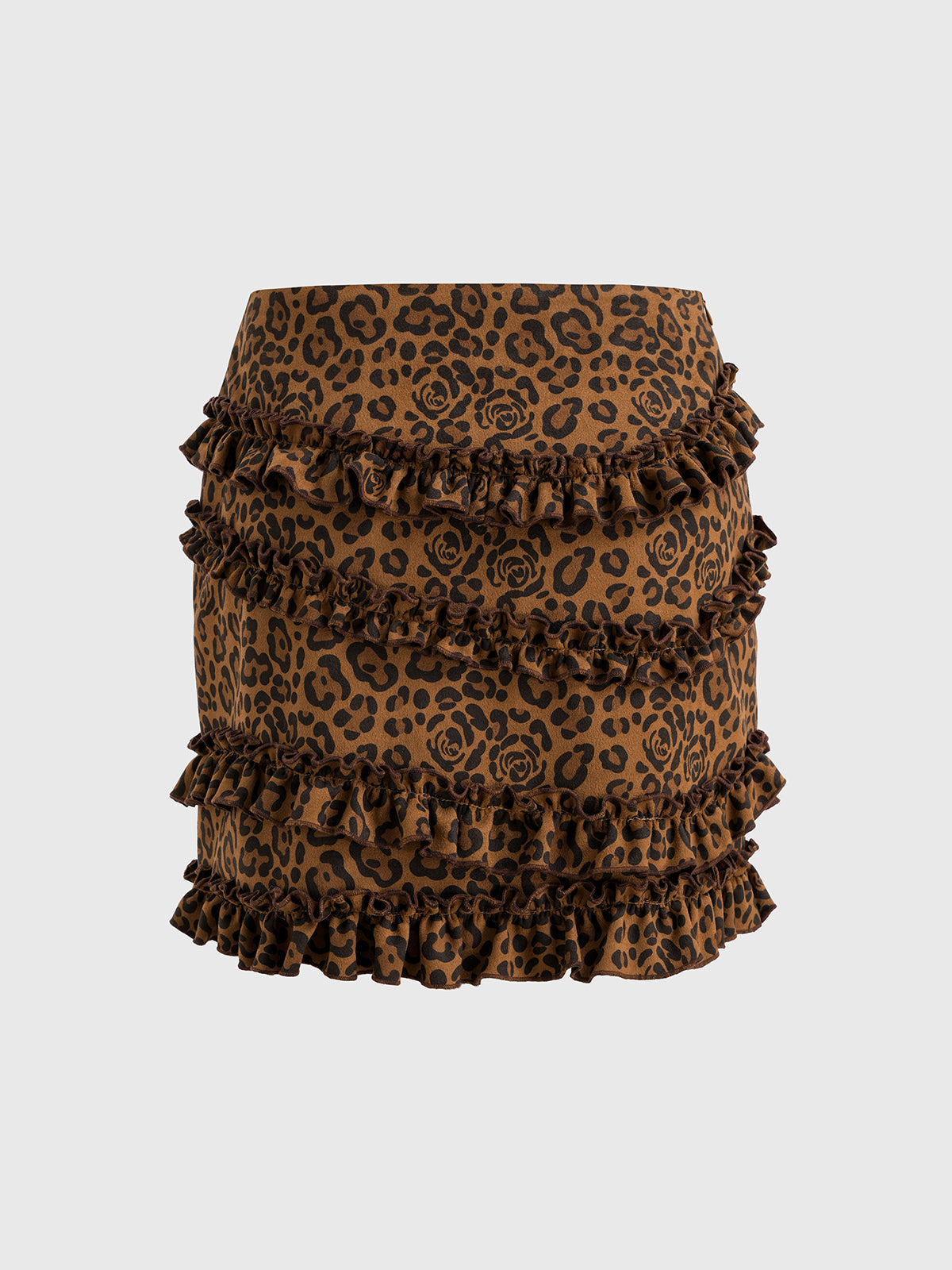 Feral Frill Leopard Skirt – Cocoa Brown