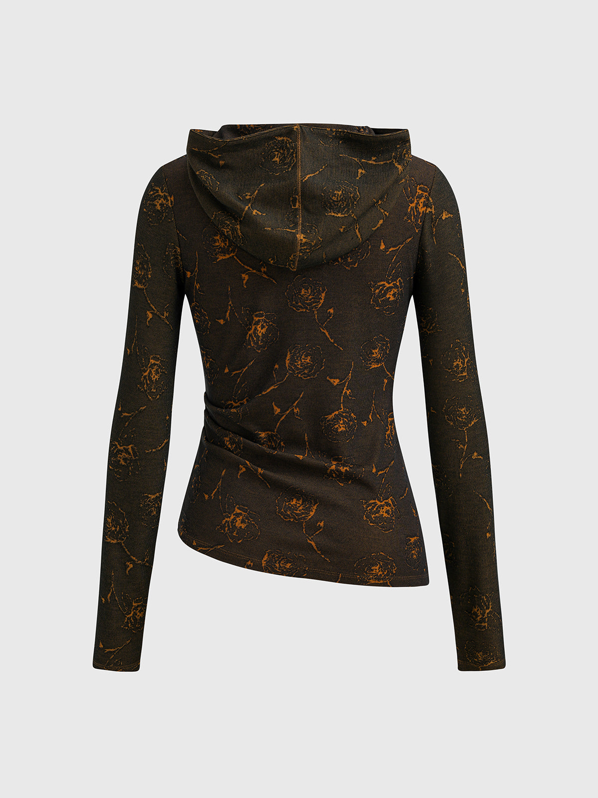 Heat Trace Contrast Sleeve Top – Burnt Umber