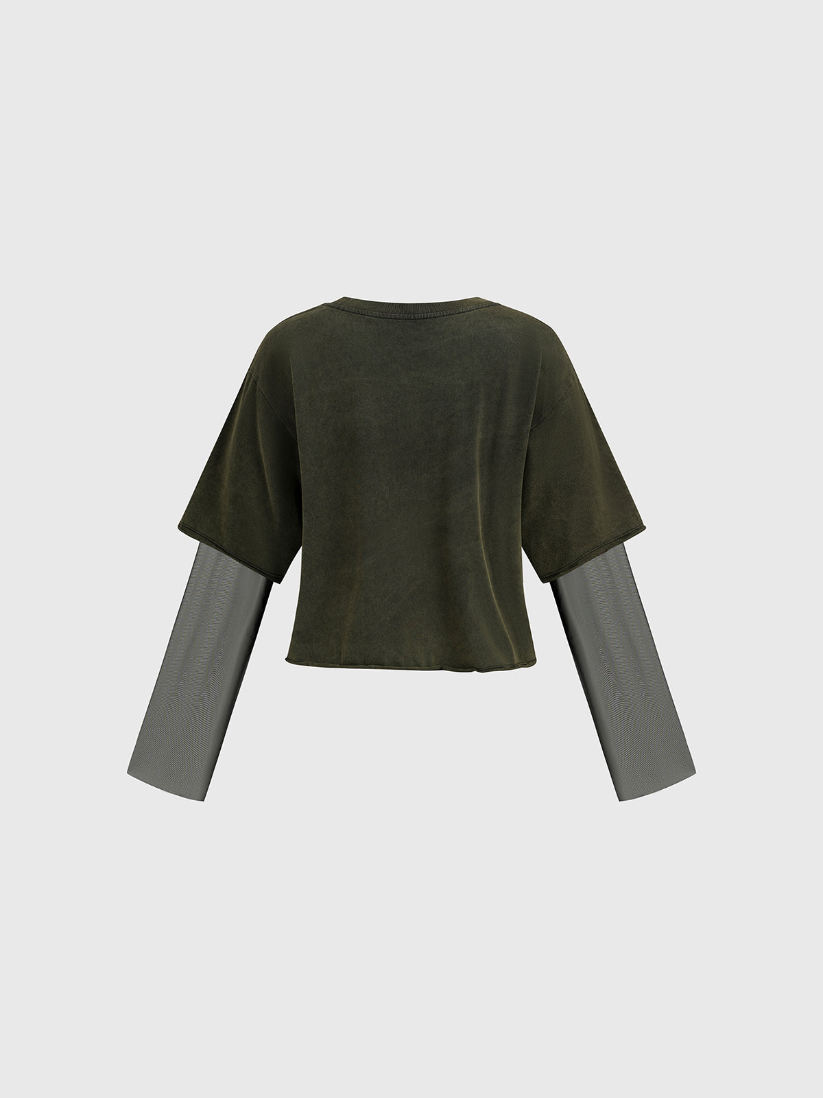 Supermarket Inside Job Layered Top – Charcoal Black