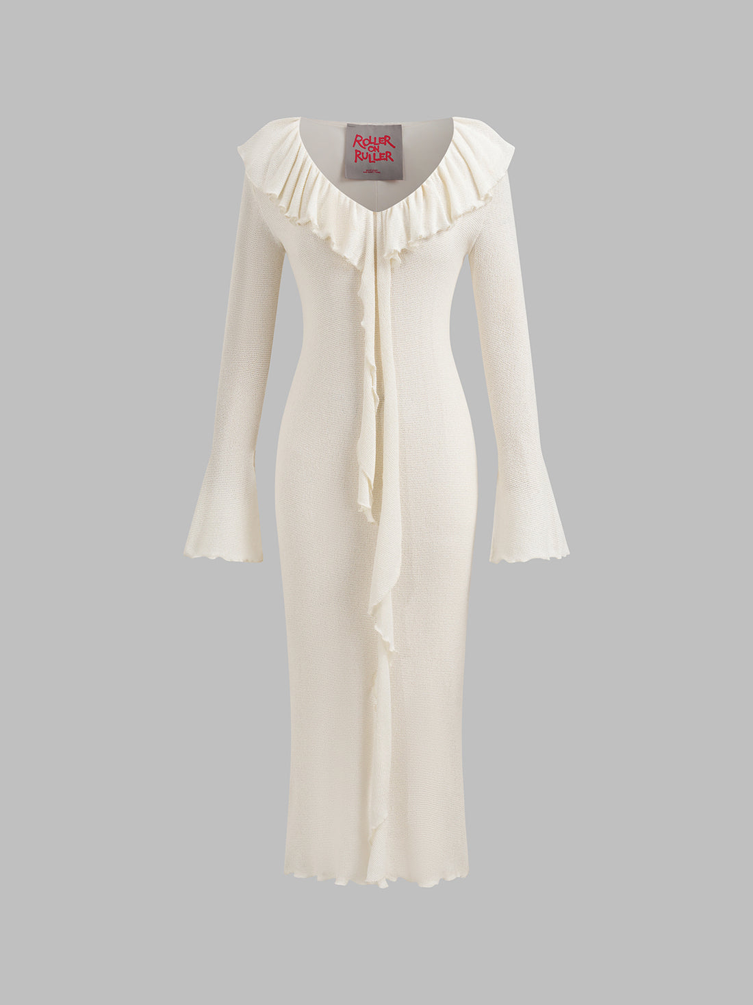 Slow Grip Drape Maxi Dress – Pearl Ivory