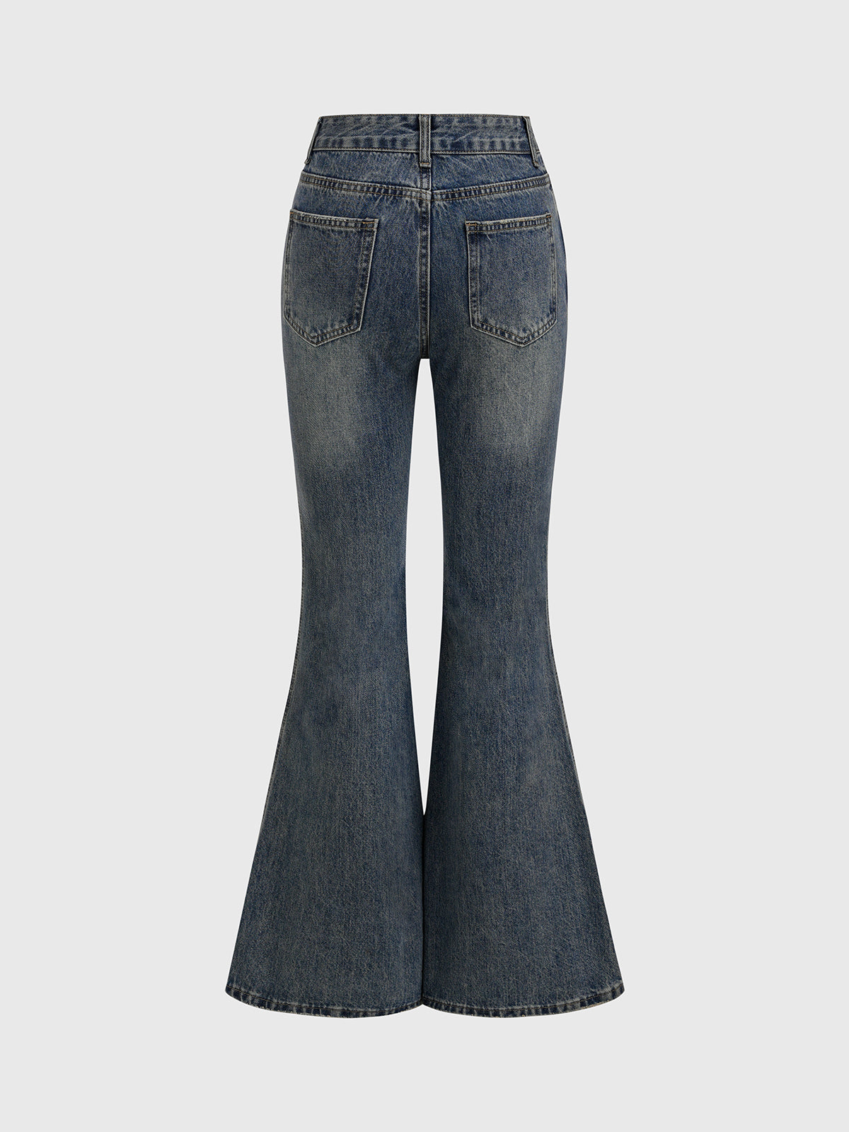 Low Glow Crystal Flare Pants – Deep Denim