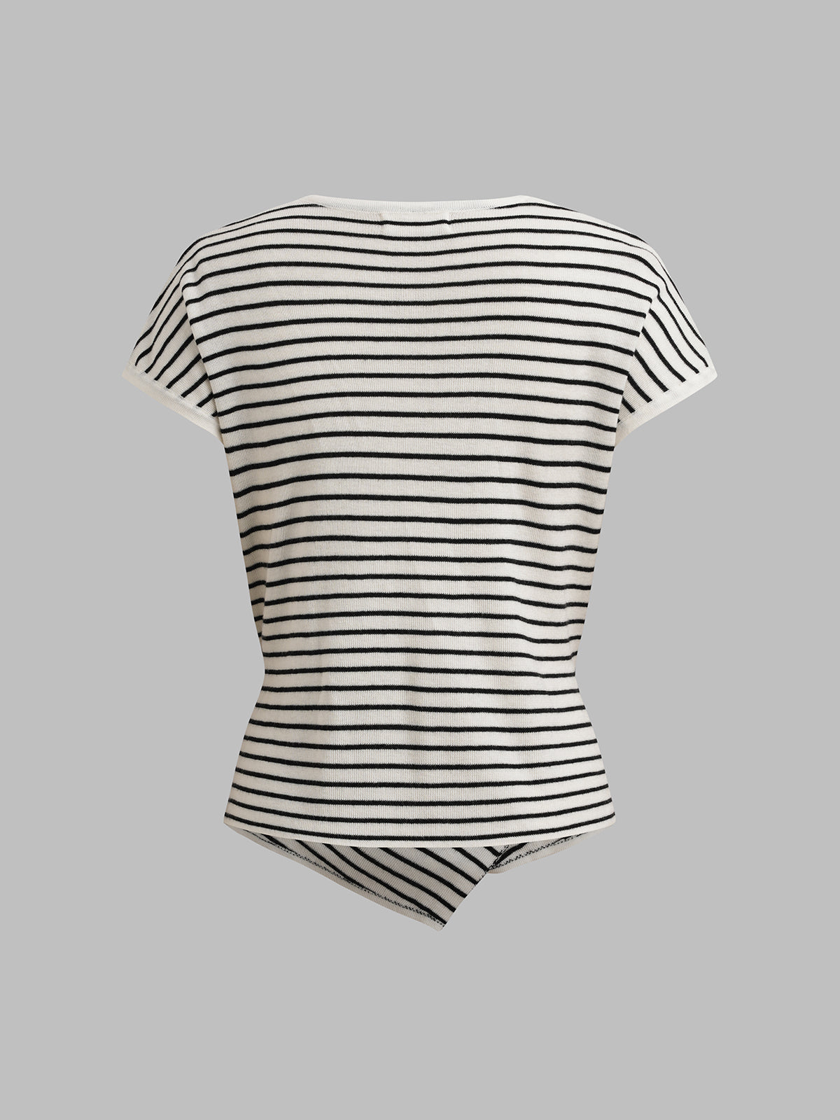 Brick Lane Skimming Stripe Graphic Baby Tee - Mono