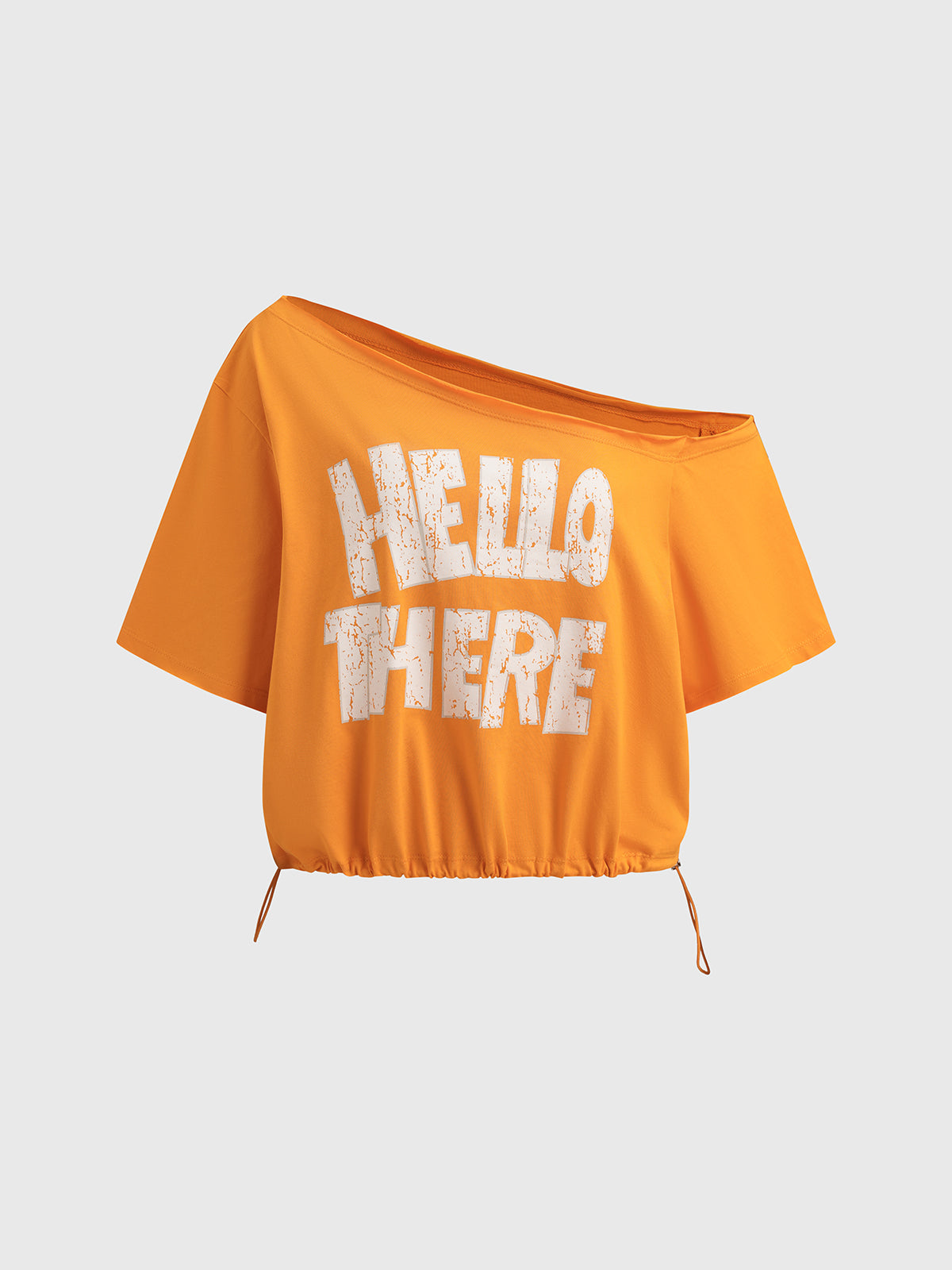 Brick Lane Baggy Typography Graphic Boxy Tee - Yellow