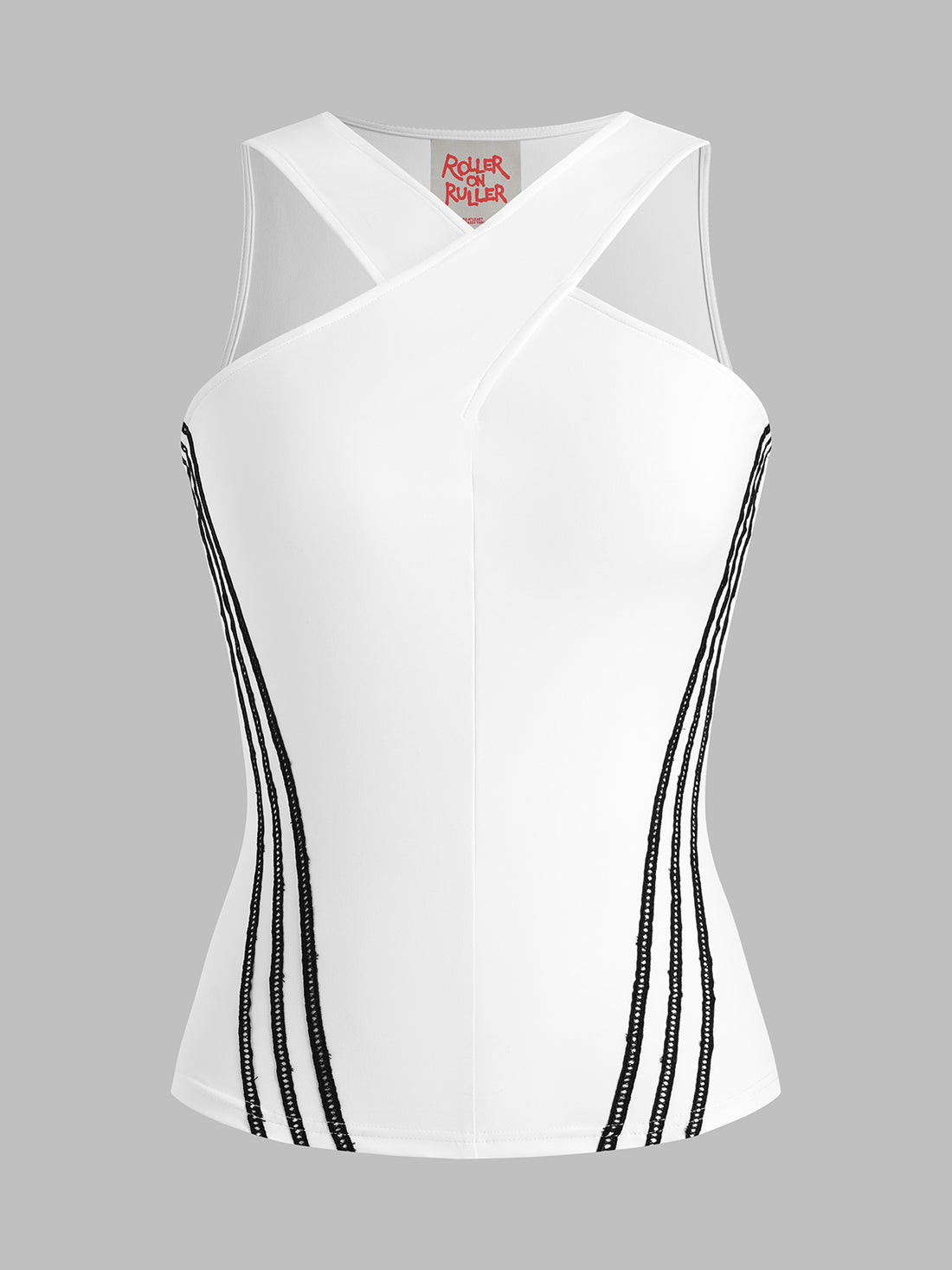 Static Line Crossover Top – Crisp White