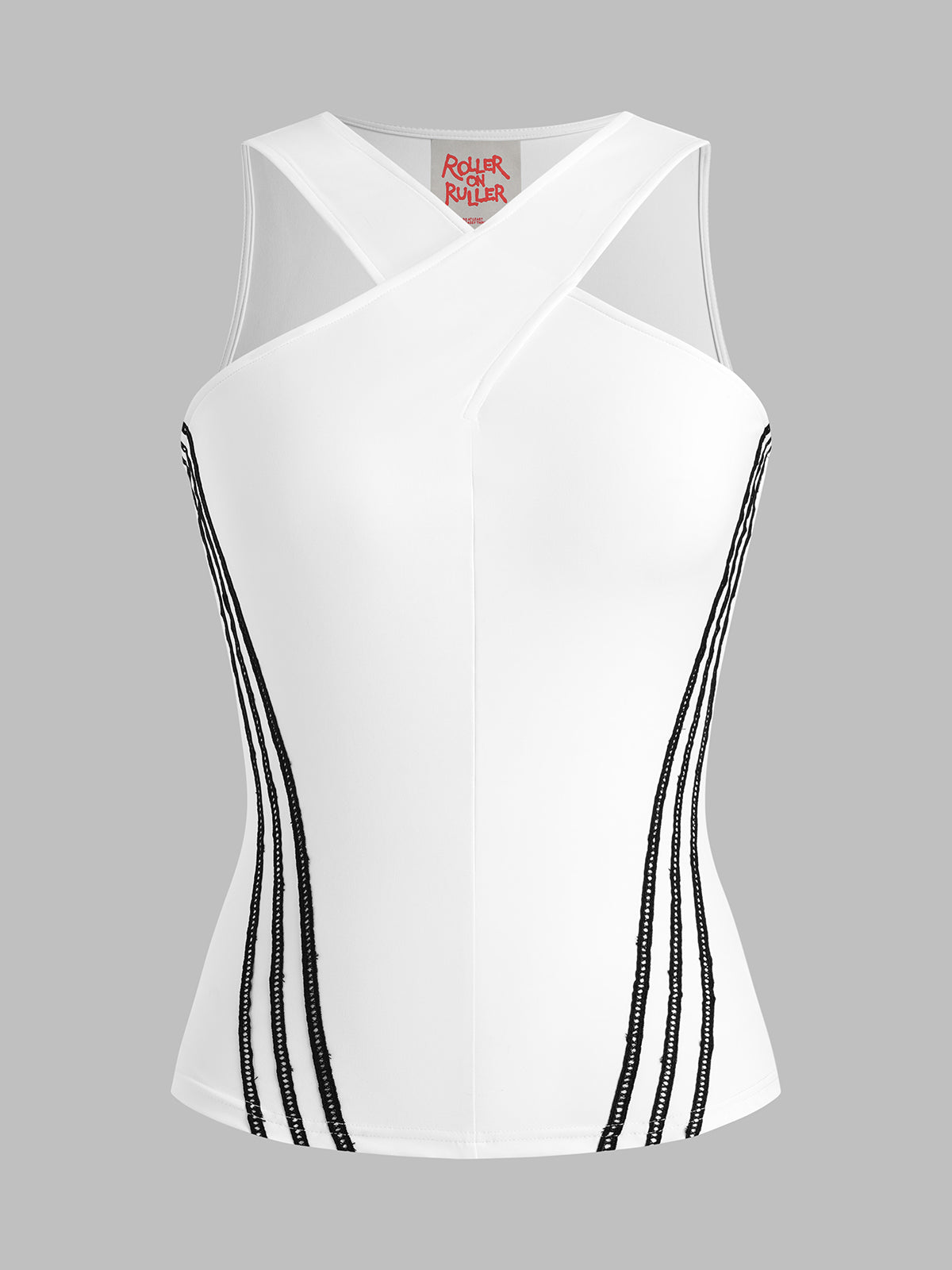Static Line Crossover Top – Crisp White