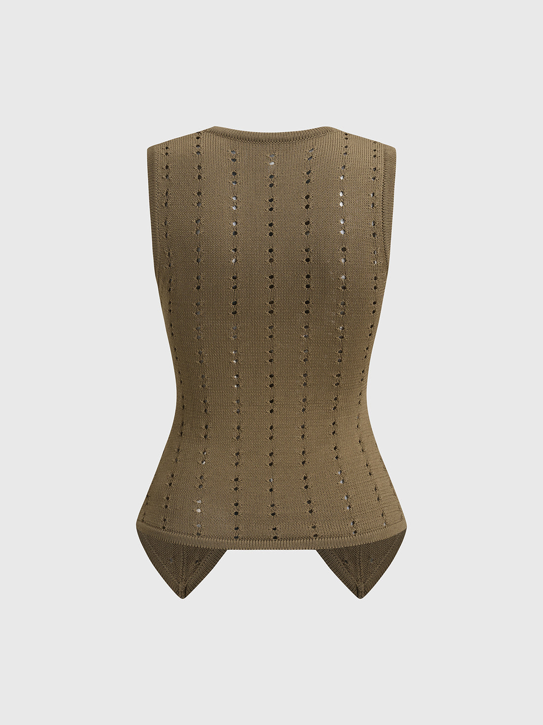 Dolled Office Skimming Plaid Utility Vest - Brown