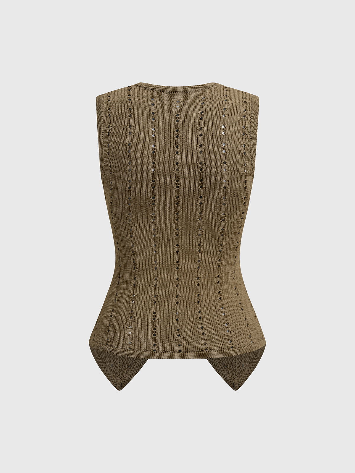 Dolled Office Skimming Plaid Utility Vest - Brown