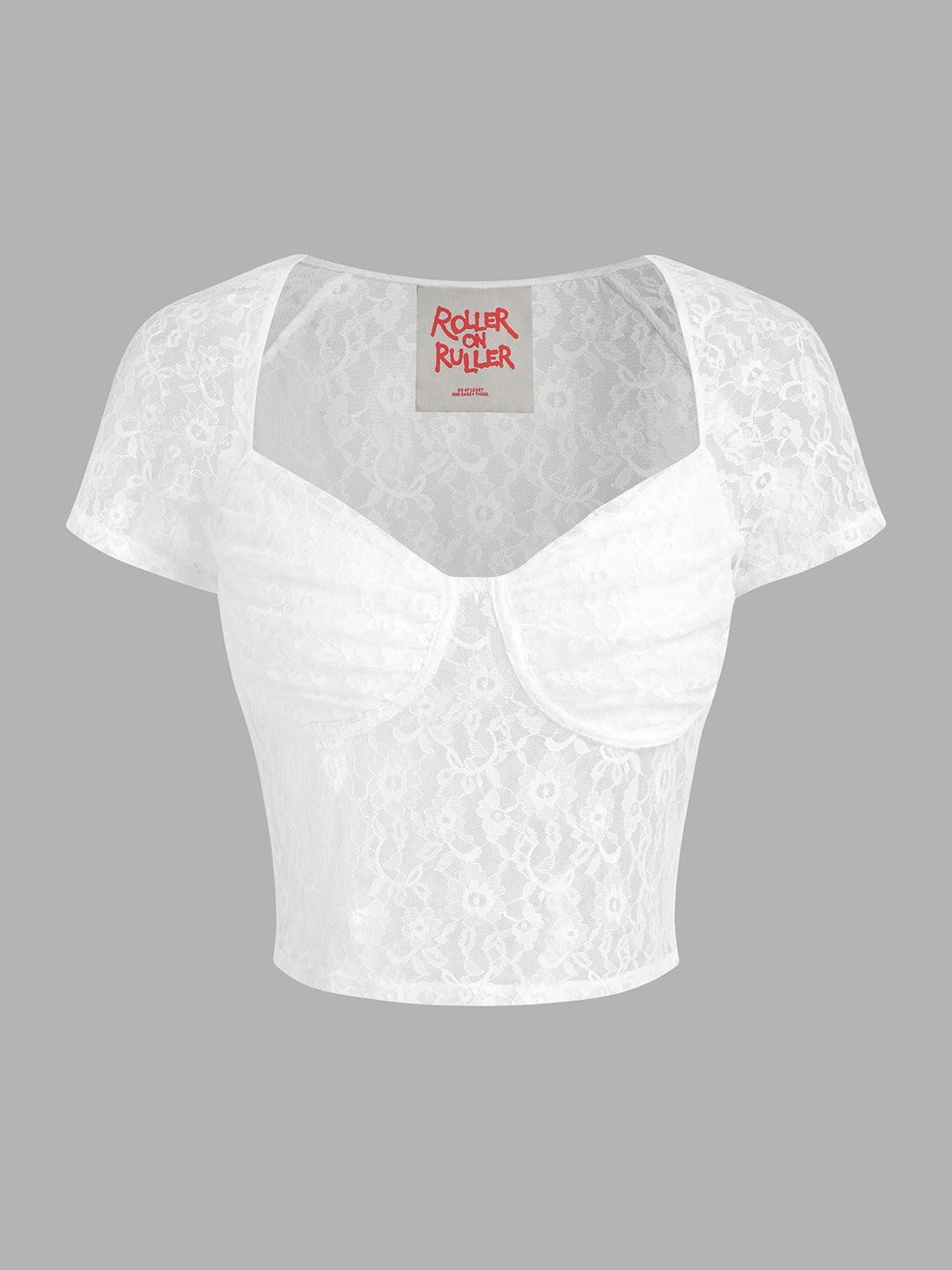 Lace-Coded Base Tee – Basic White