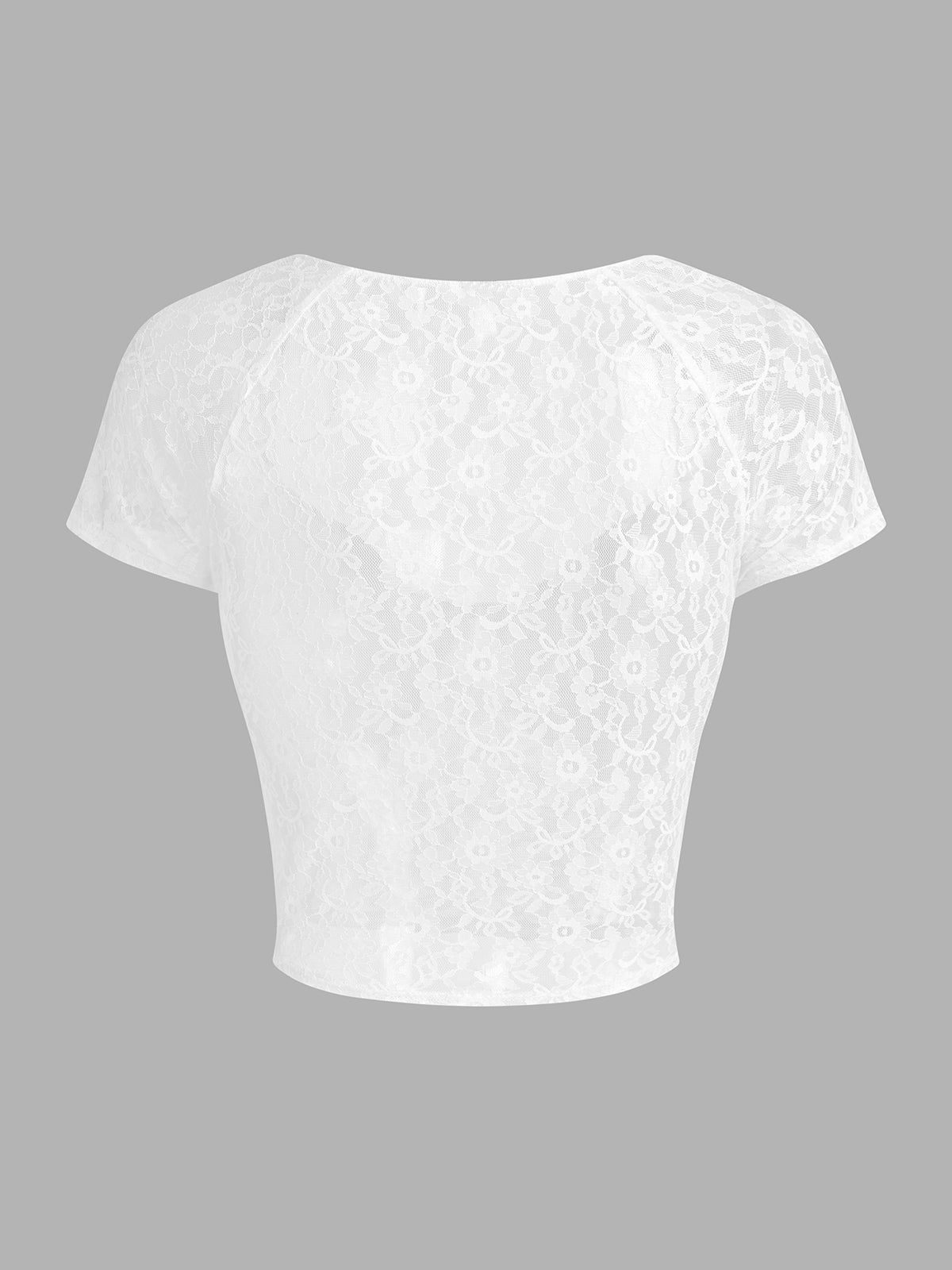 Lace-Coded Base Tee – Basic White