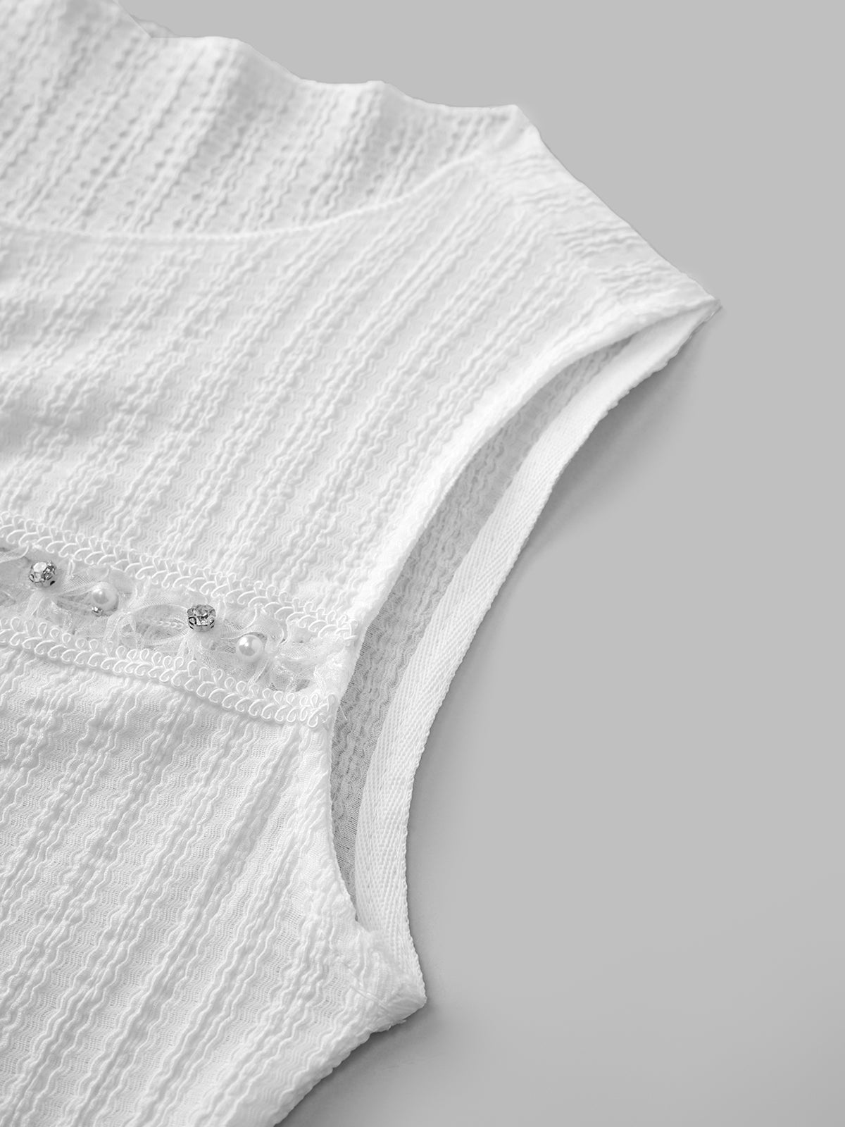 Brick Lane Skimming Cross Graphic Asymmetric Tank - White