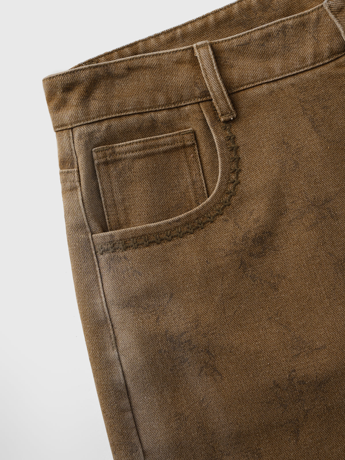 Brick Lane Wide-leg Texture Print Relaxed Pants - Brown