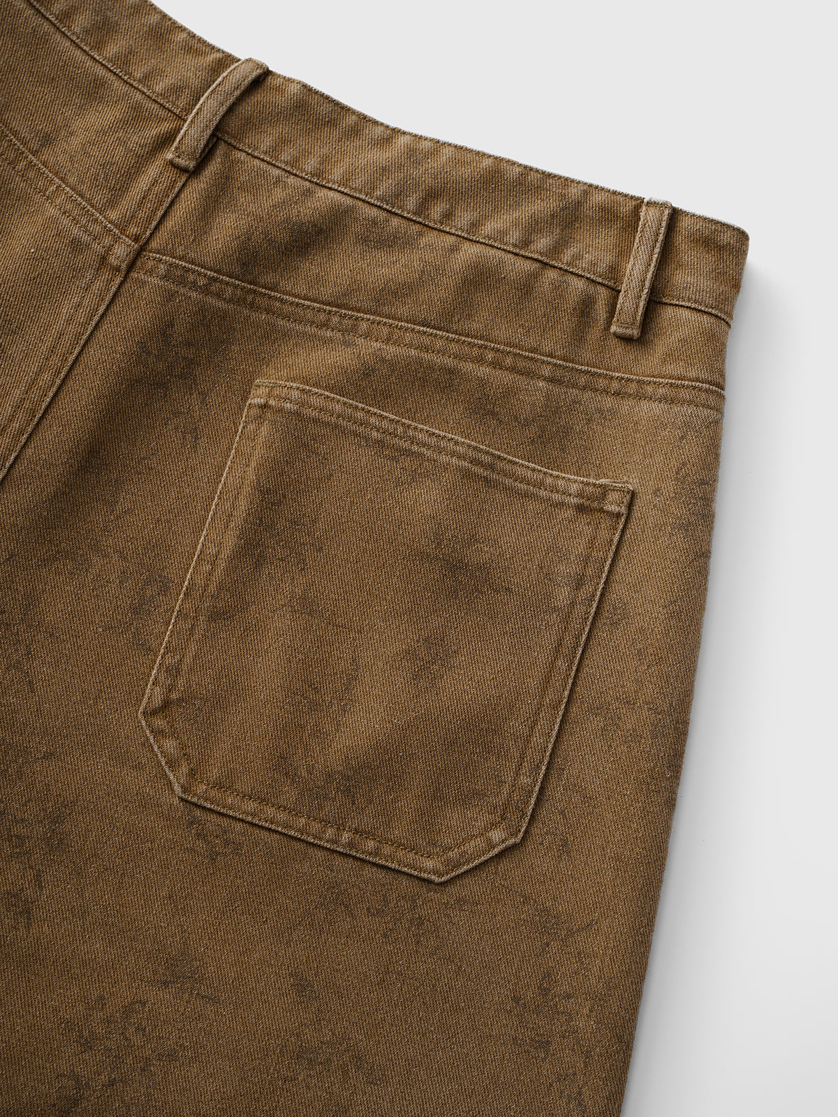 Brick Lane Wide-leg Texture Print Relaxed Pants - Brown