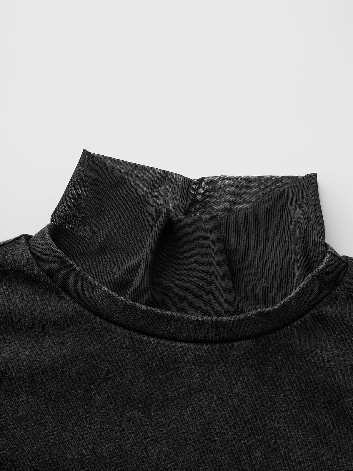 Brick Lane Skimming High Neck Sleeveless Top - Black