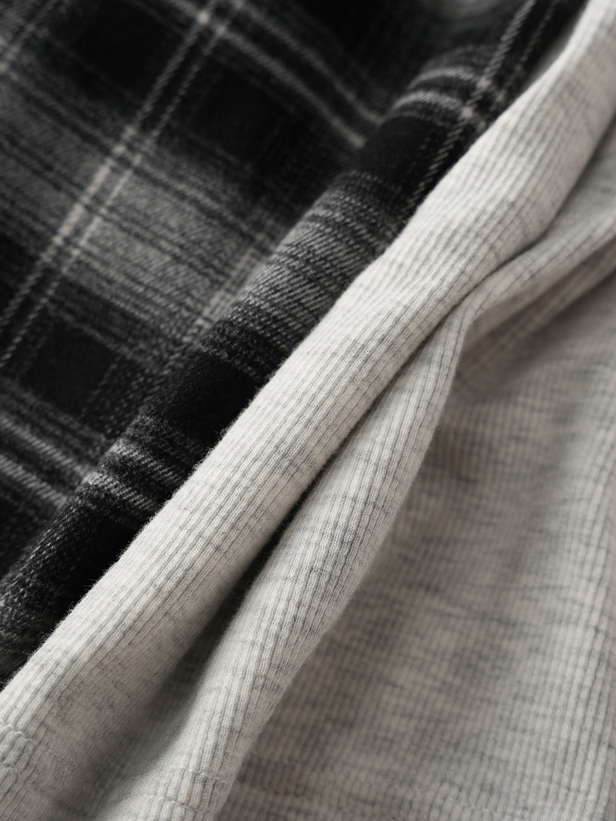 Brick Lane Layered-look Check Plaid Cami Top - White/Grey