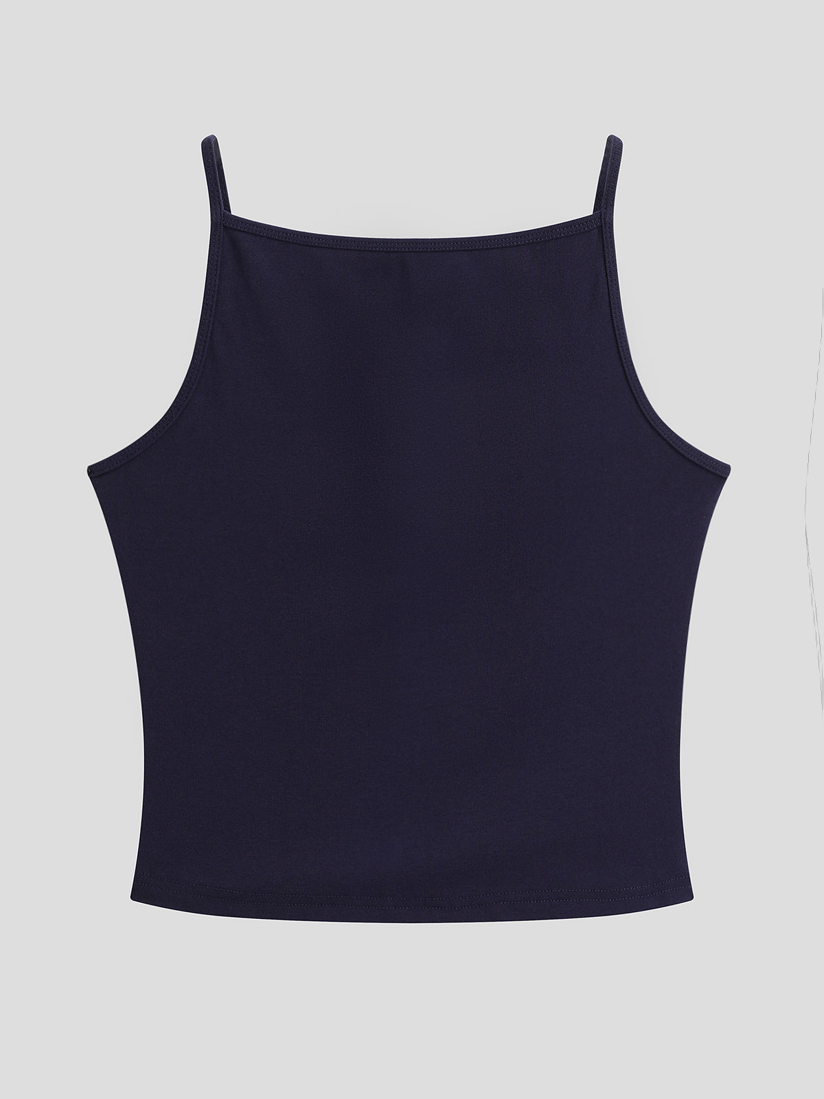 Check Bow Cami Top – Ink Navy