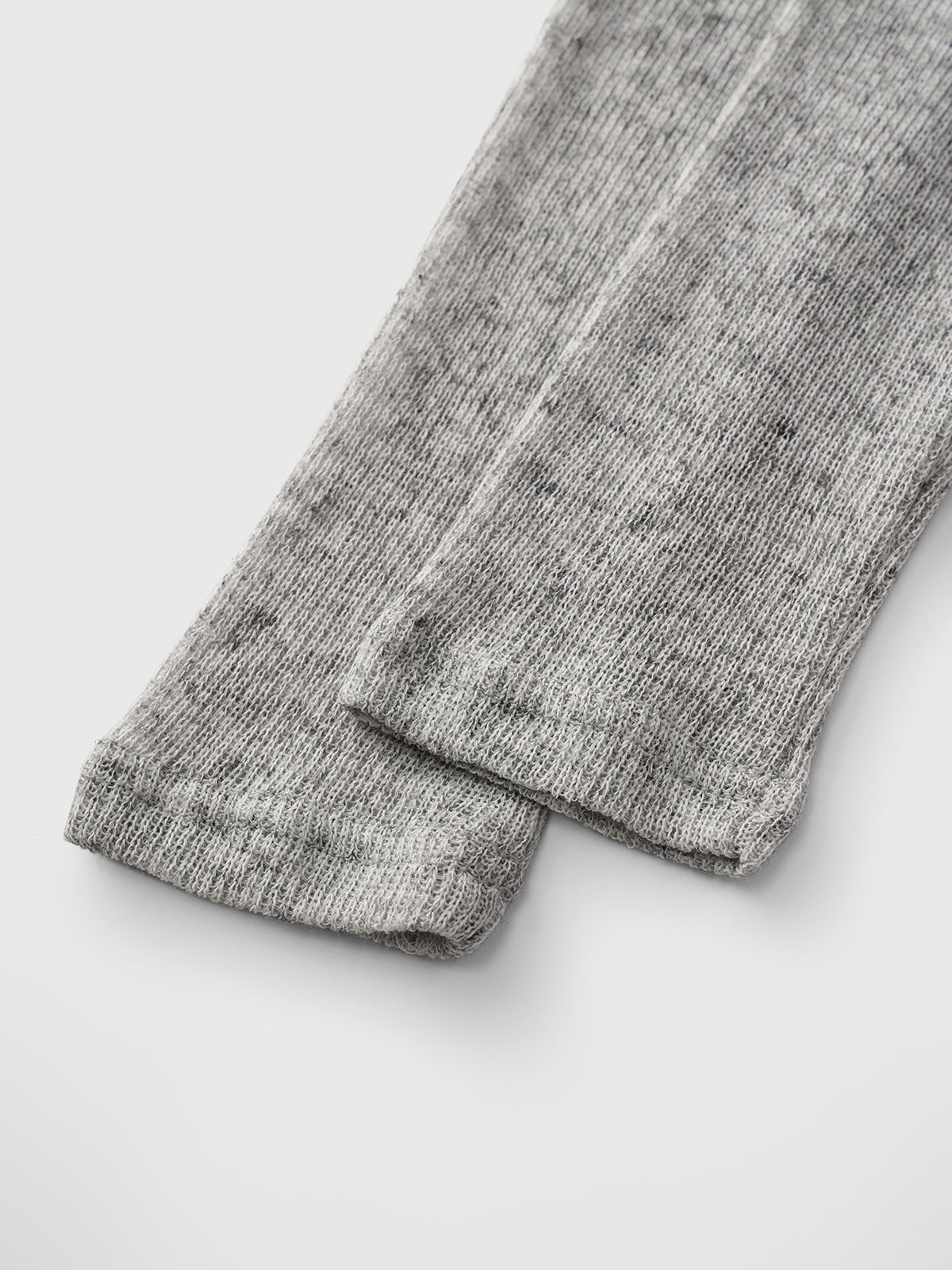 Brick Lane Skimming V-neck Cropped Stripe Long Sleeve - Grey