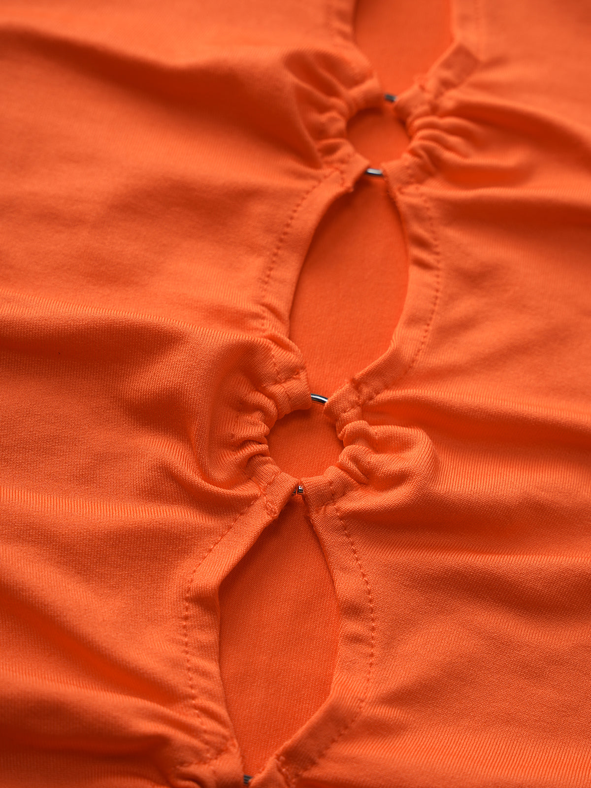 Brick Lane Tie-front Cropped Cardigan - Orange
