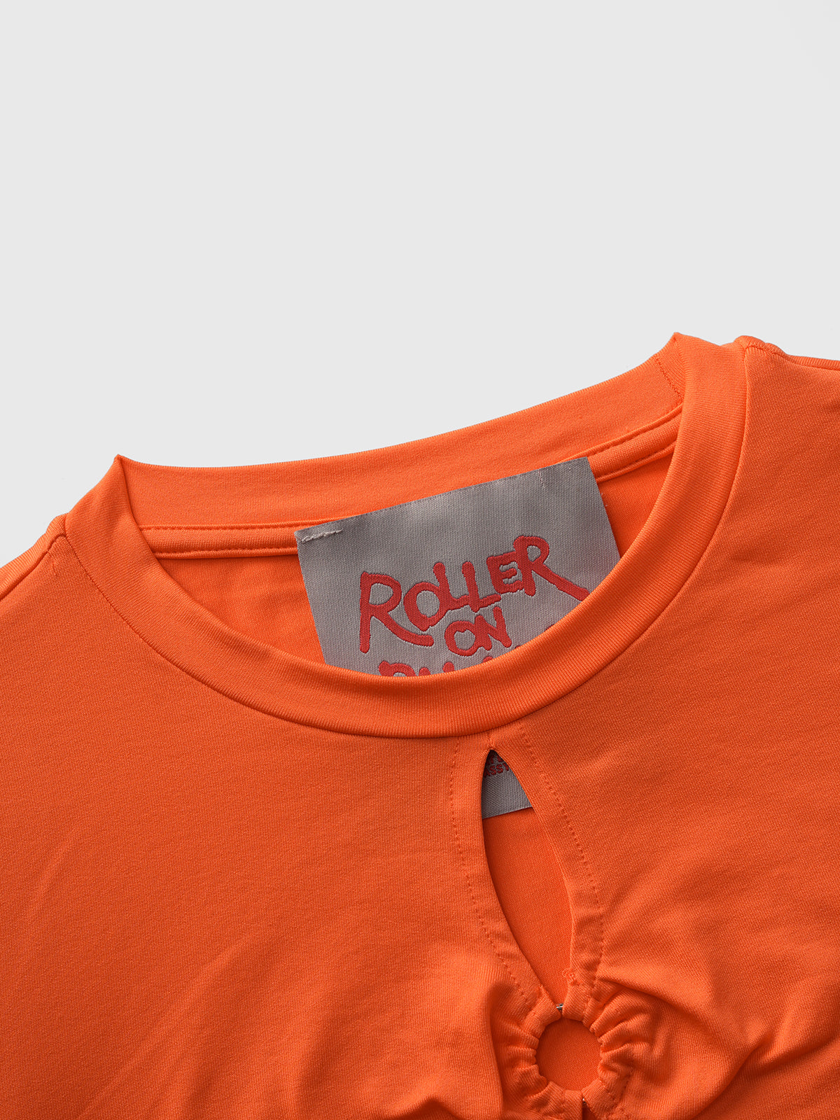 Brick Lane Tie-front Cropped Cardigan - Orange