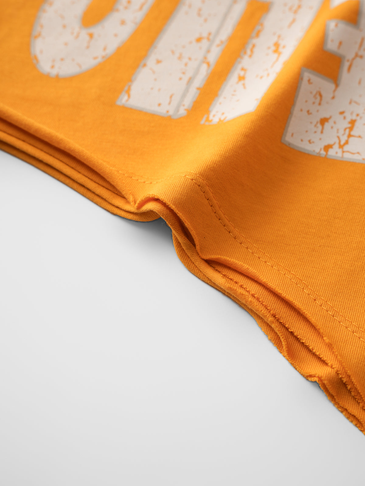 Brick Lane Baggy Typography Graphic Boxy Tee - Yellow