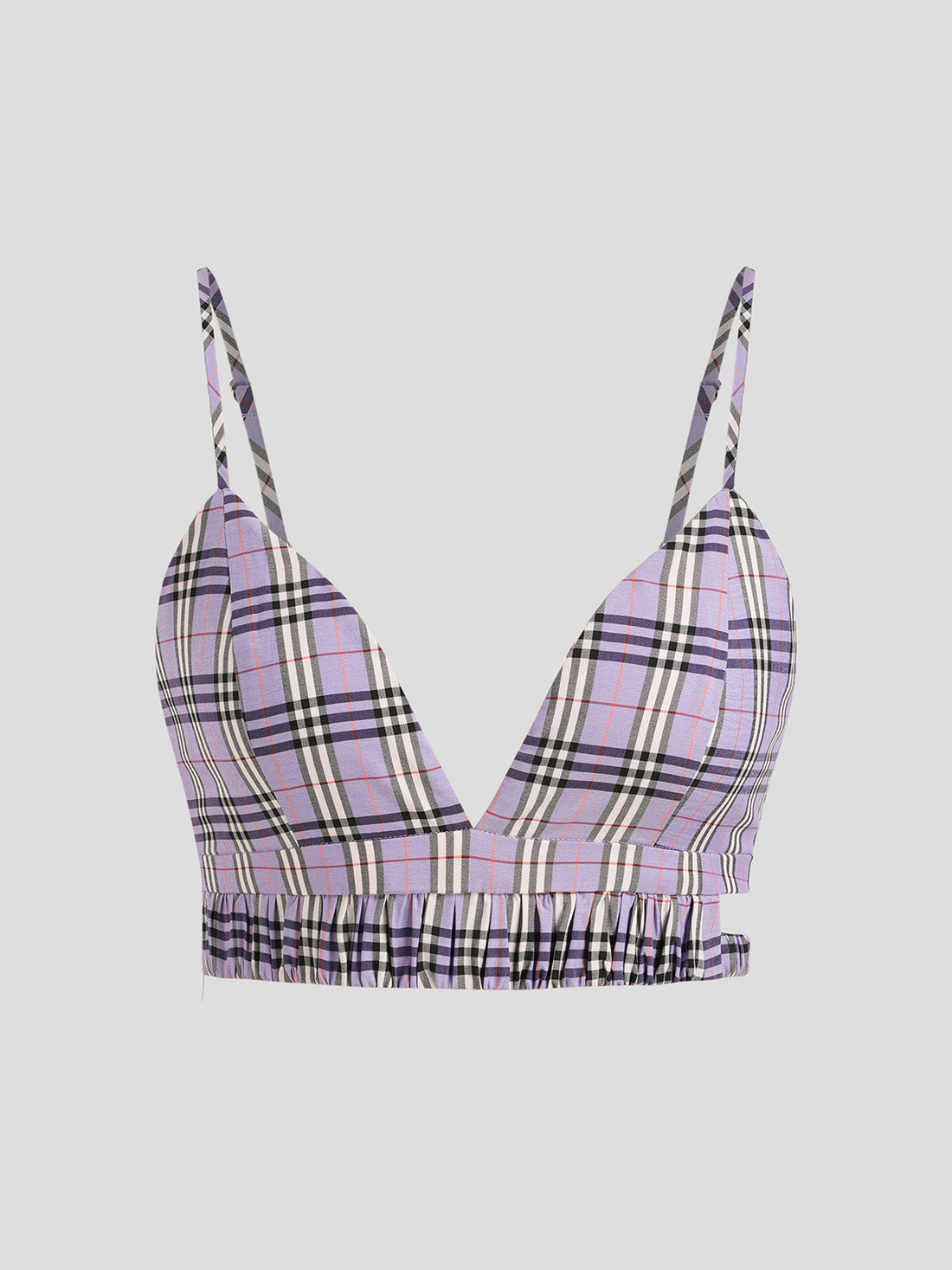Plaid It Cool Bralette - Purple Check