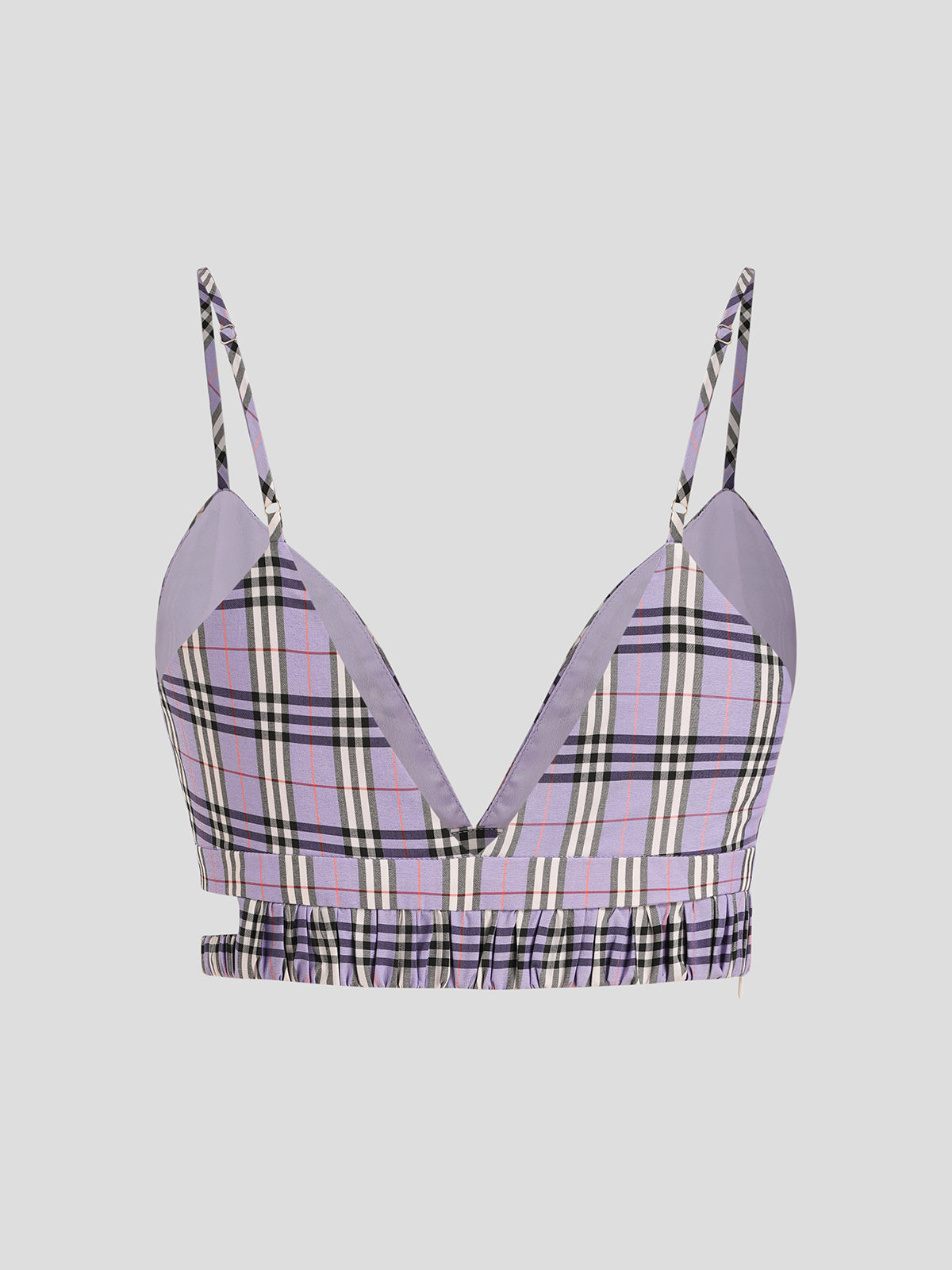 Plaid It Cool Bralette - Purple Check