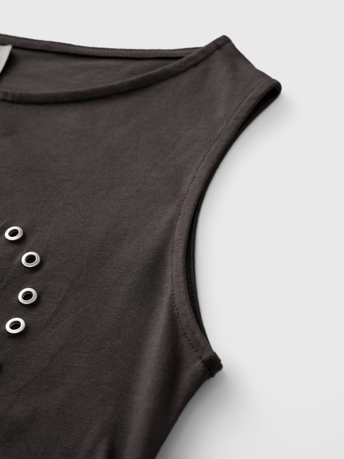 Brick Lane Distressed Graphic Baby Tee - Charcoal