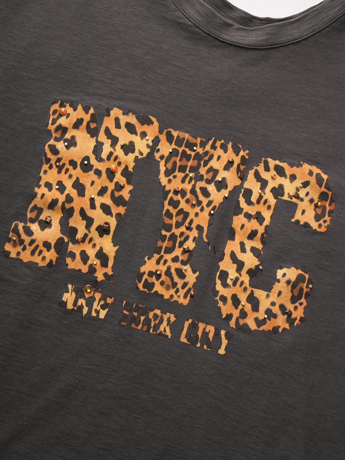 Brick Lane Baggy Abstract Lettering Graphic Long Sleeve - Charcoal