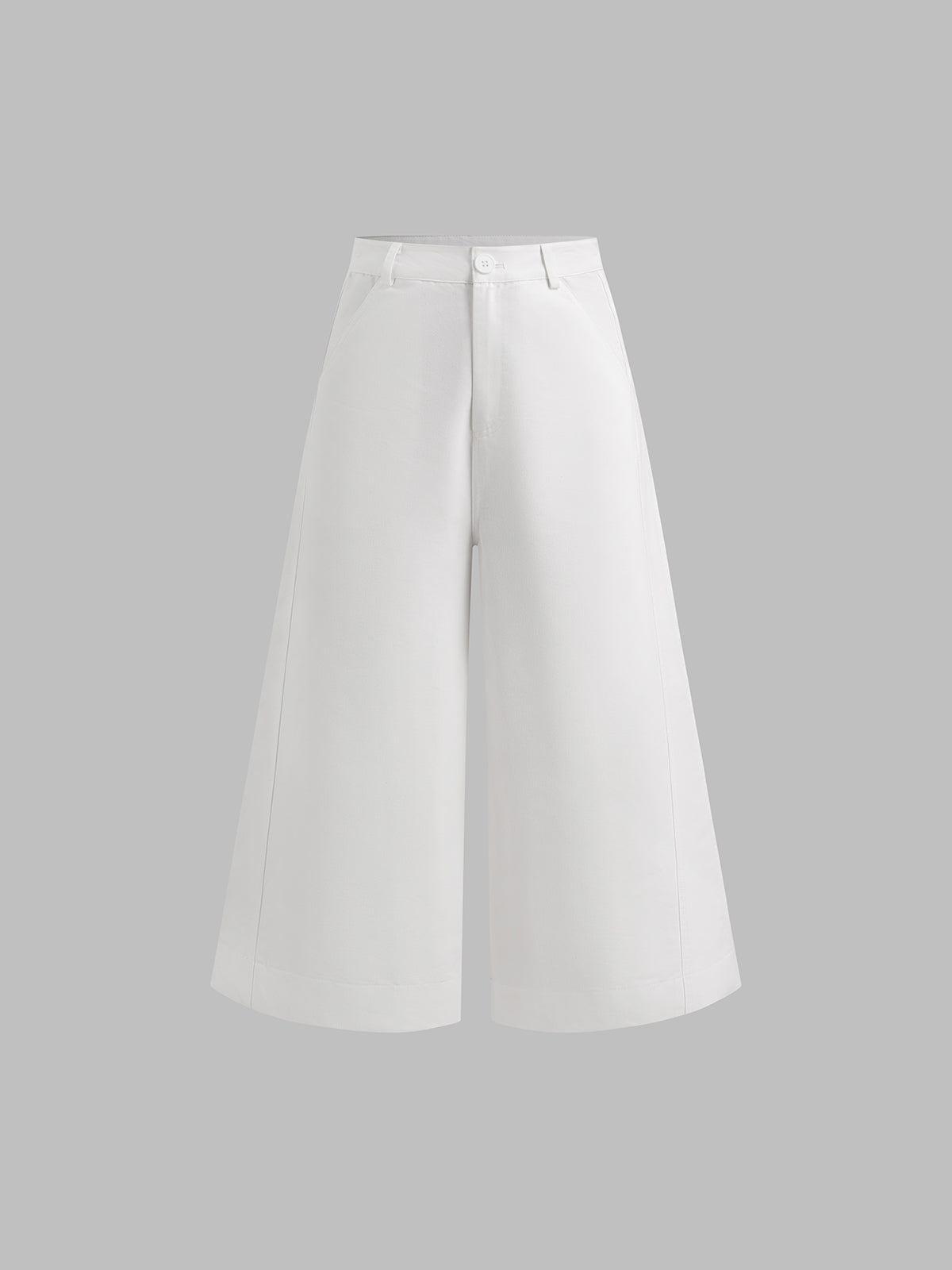 Brick Lane Straight Textured Knee-length Shorts - White