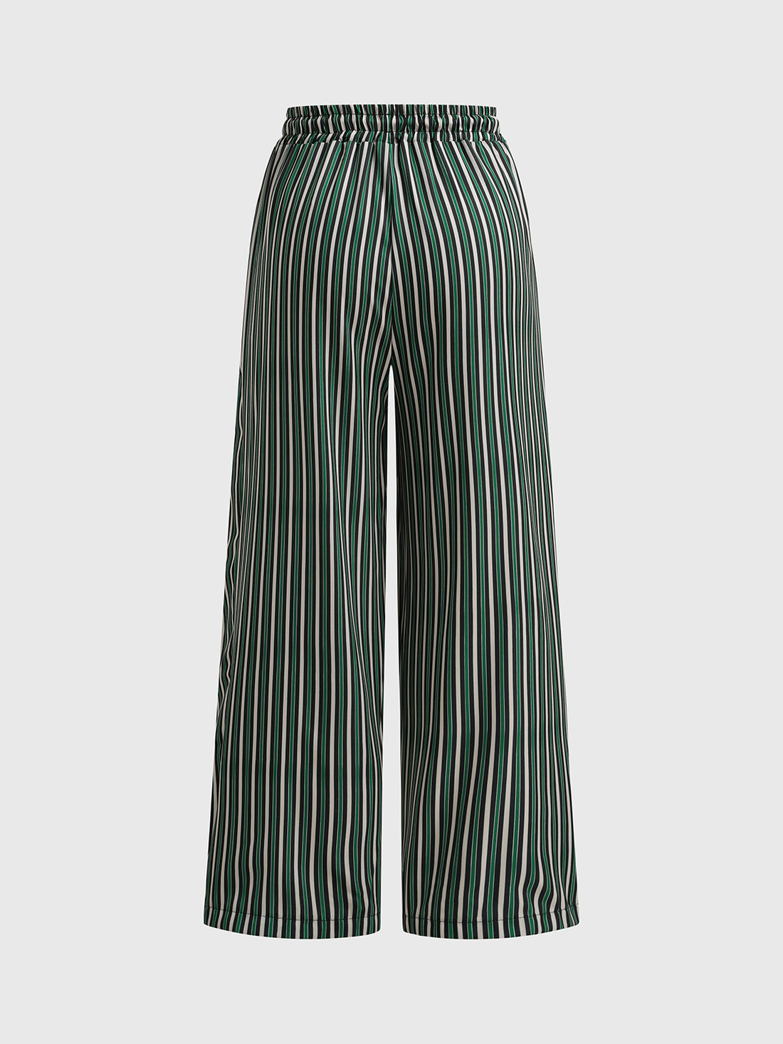 Brick Lane Wide-leg Marble Print Relaxed Pants - Green/White