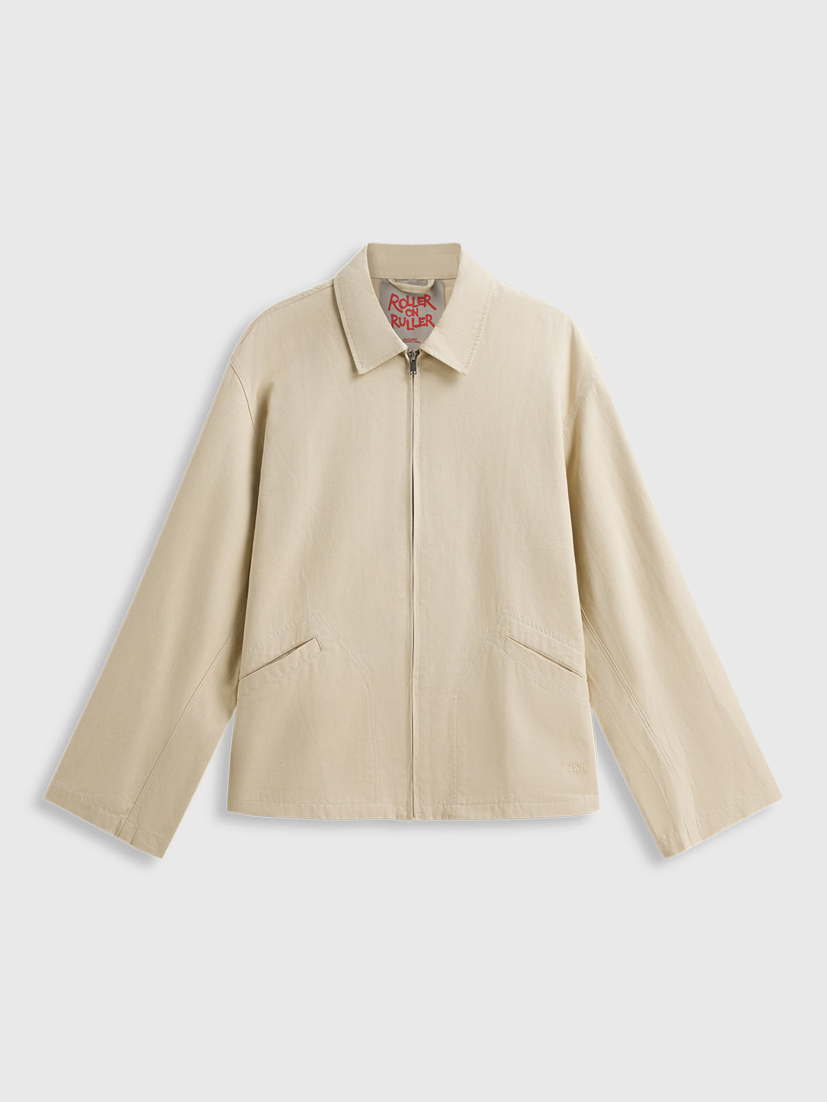 Brick Lane Lace Collar Tie-front Long Sleeve - Apricot