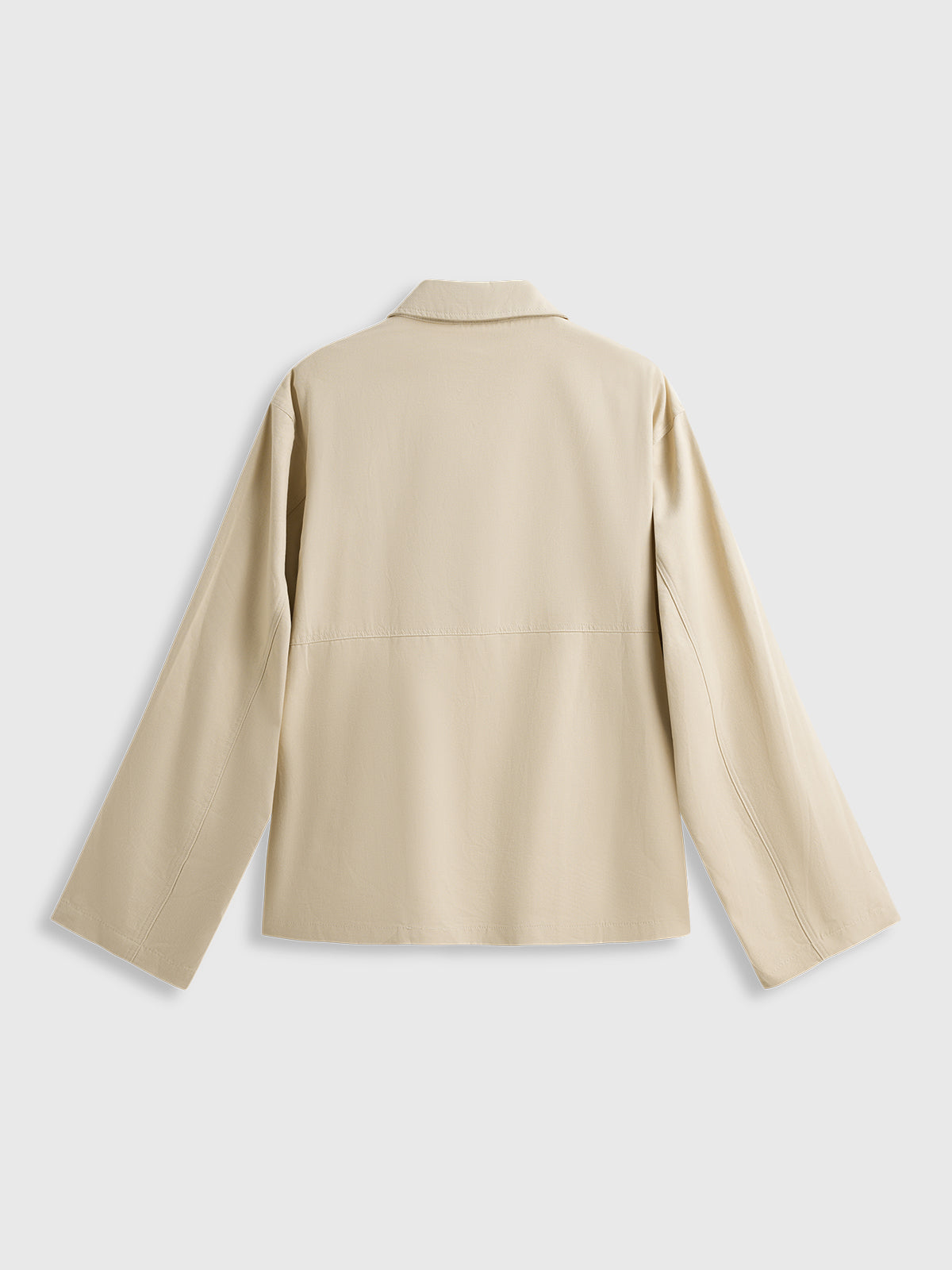 Brick Lane Lace Collar Tie-front Long Sleeve - Apricot