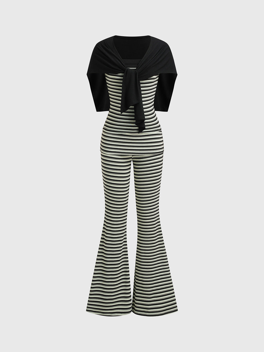 Brick Lane Check Plaid Patchwork Jumpsuit Set - Mono