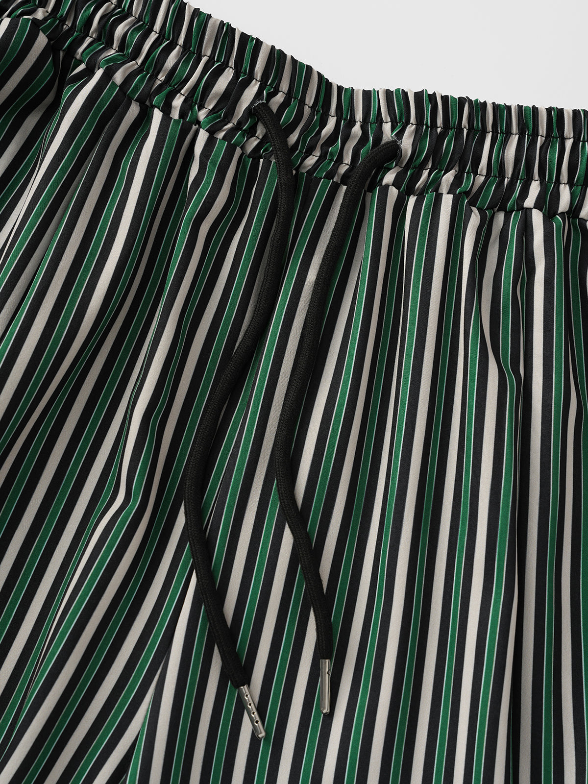 Brick Lane Wide-leg Marble Print Relaxed Pants - Green/White