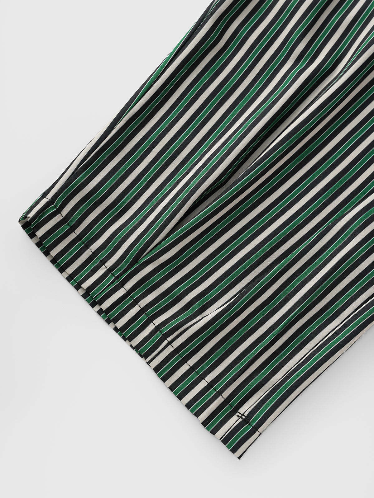Brick Lane Wide-leg Marble Print Relaxed Pants - Green/White