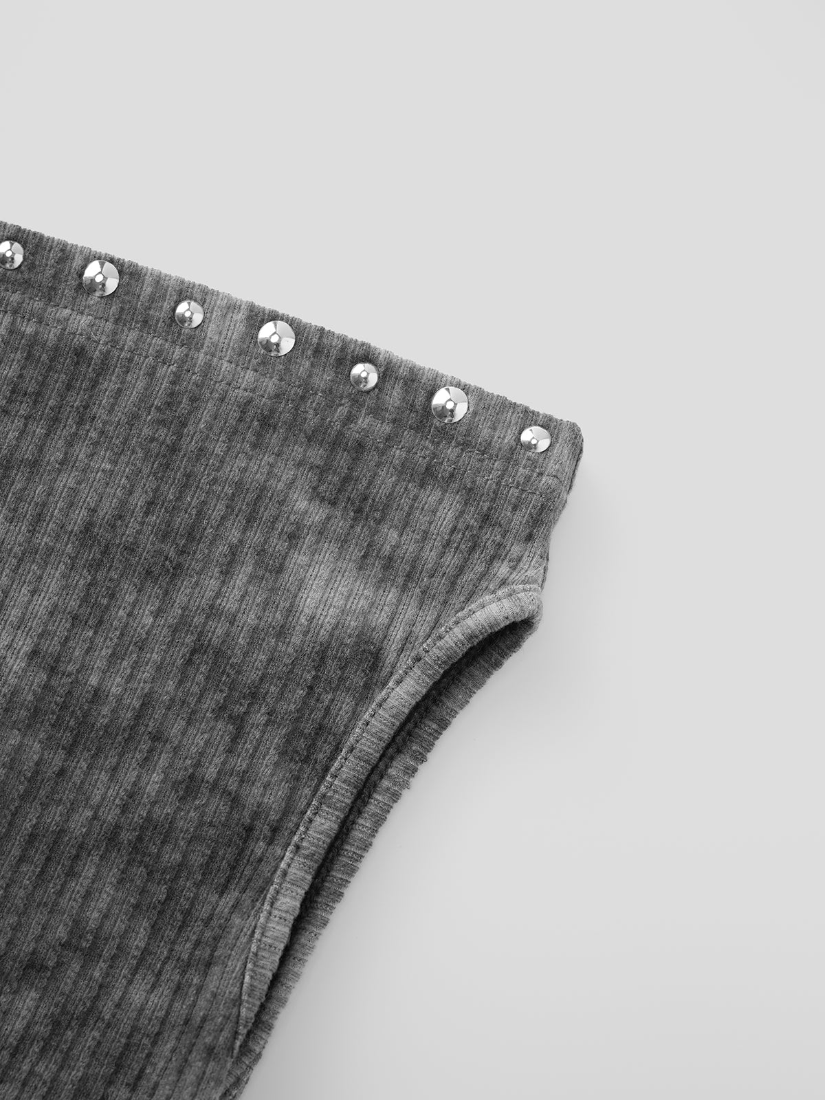 No Comment Off-shoulder Tee - Smoke Gray
