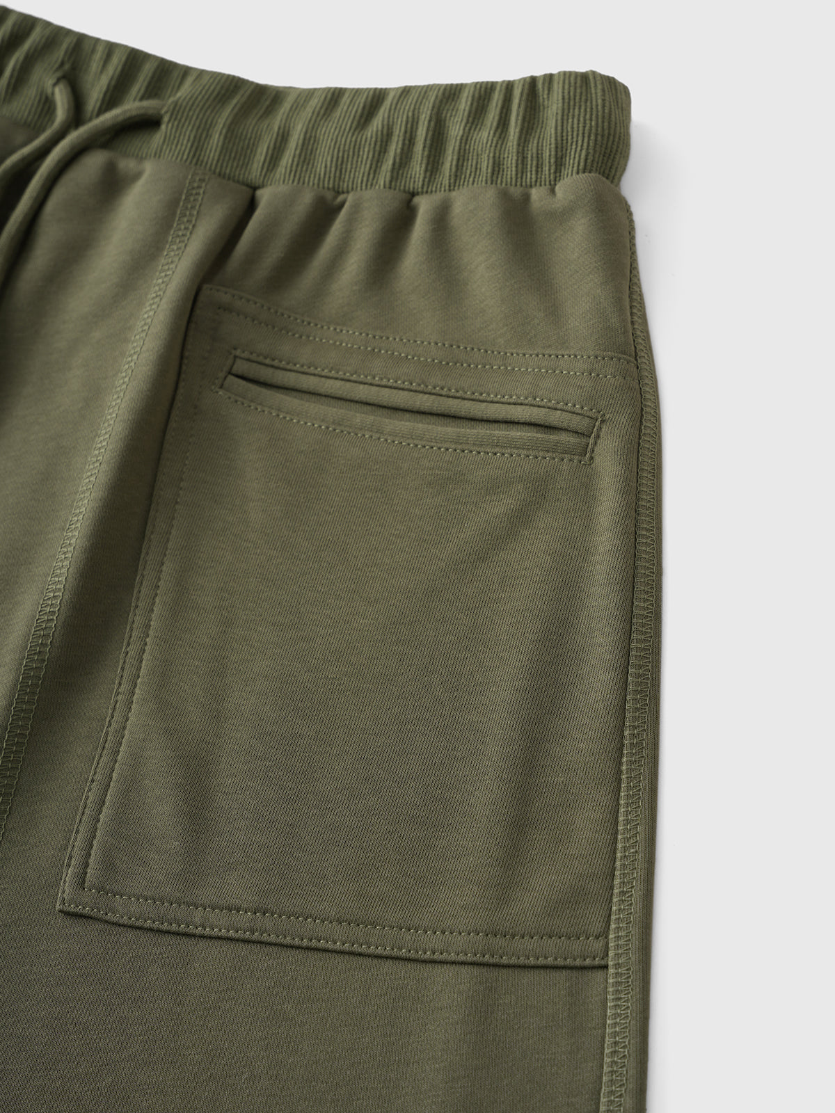 Brick Lane Straight Multi-pocket Utility Jorts - Army Green