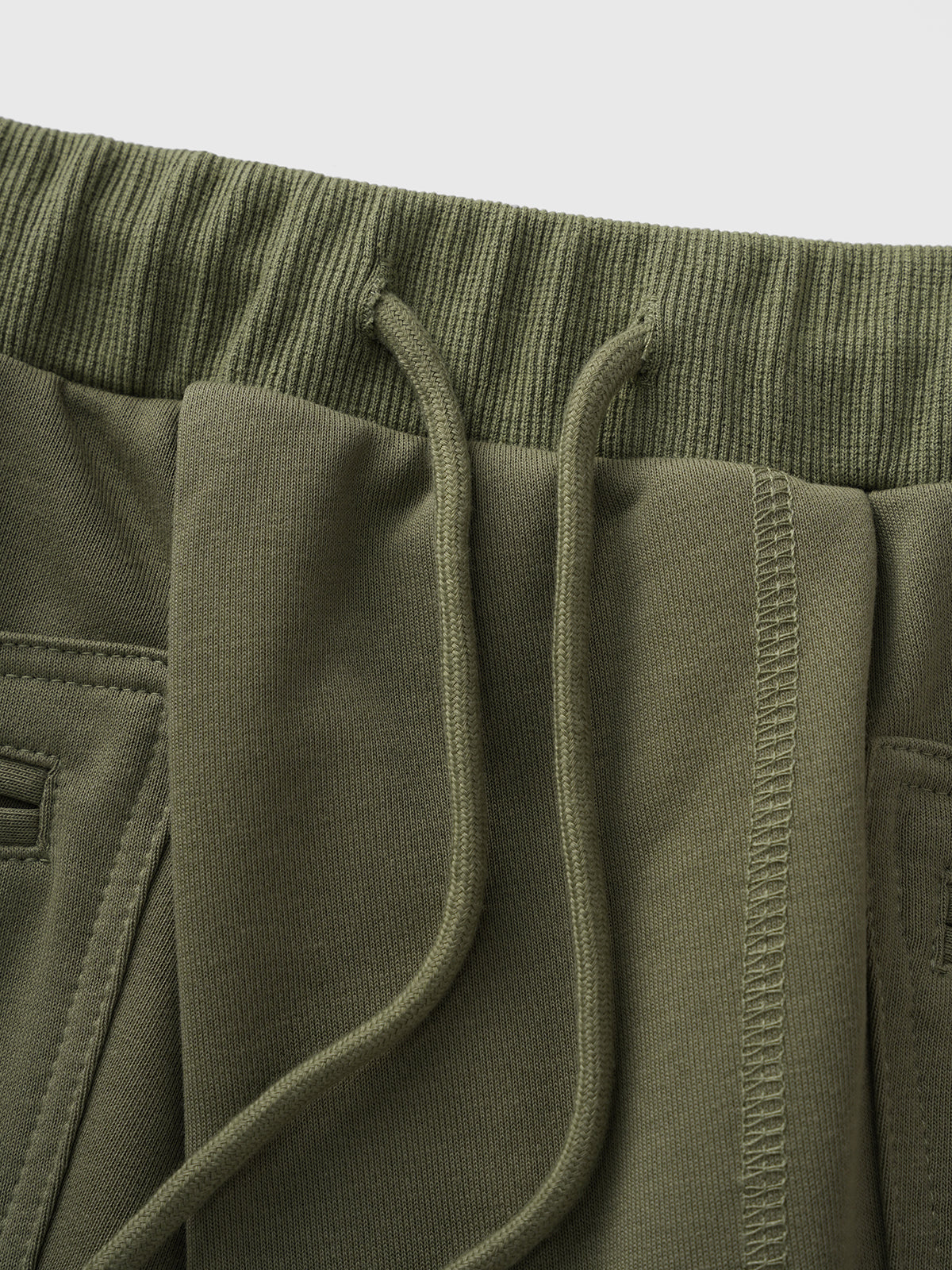 Brick Lane Straight Multi-pocket Utility Jorts - Army Green