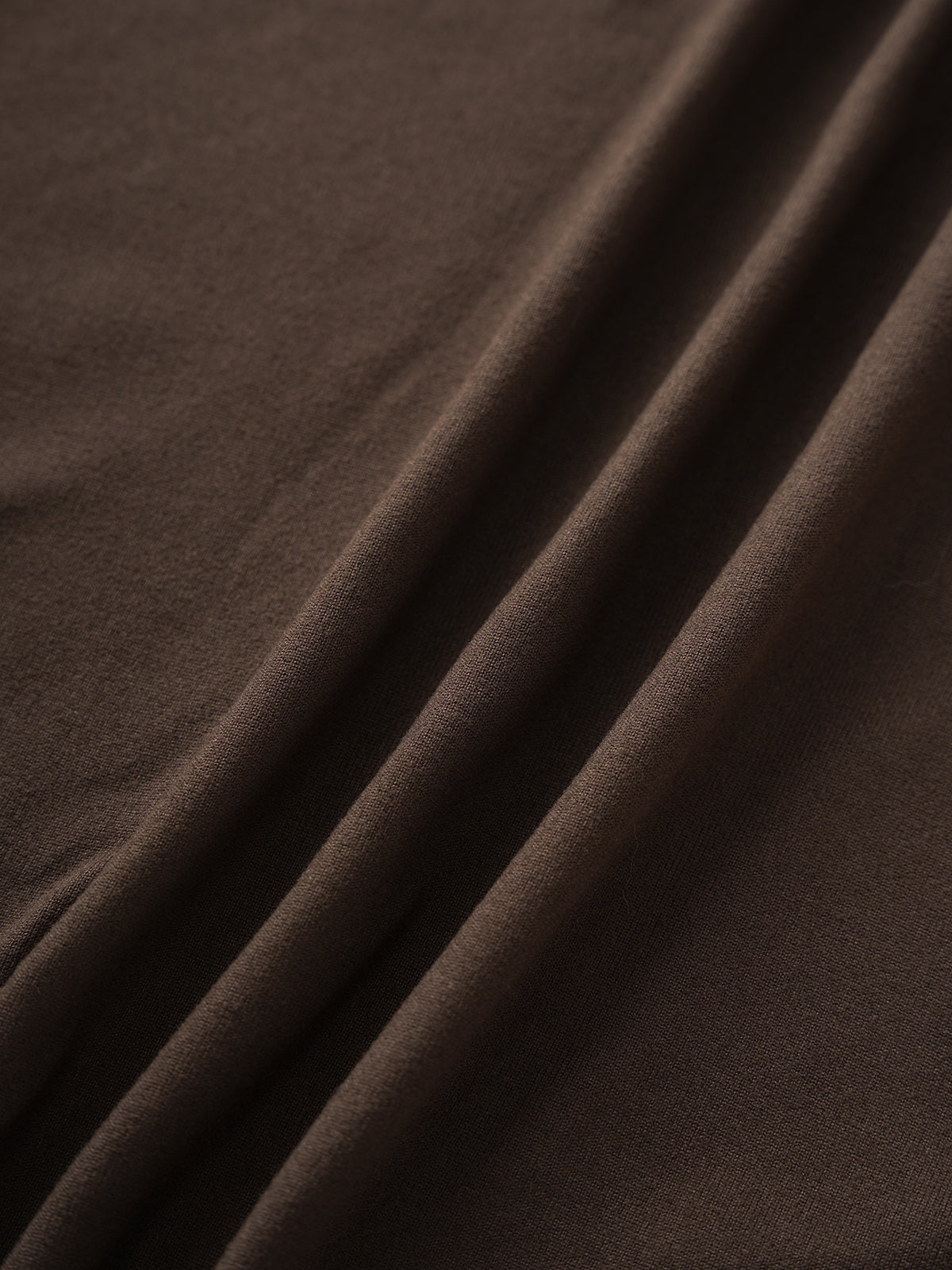 Brick Lane Asymmetric Cold-shoulder Tie-waist Long Sleeve - Coffee