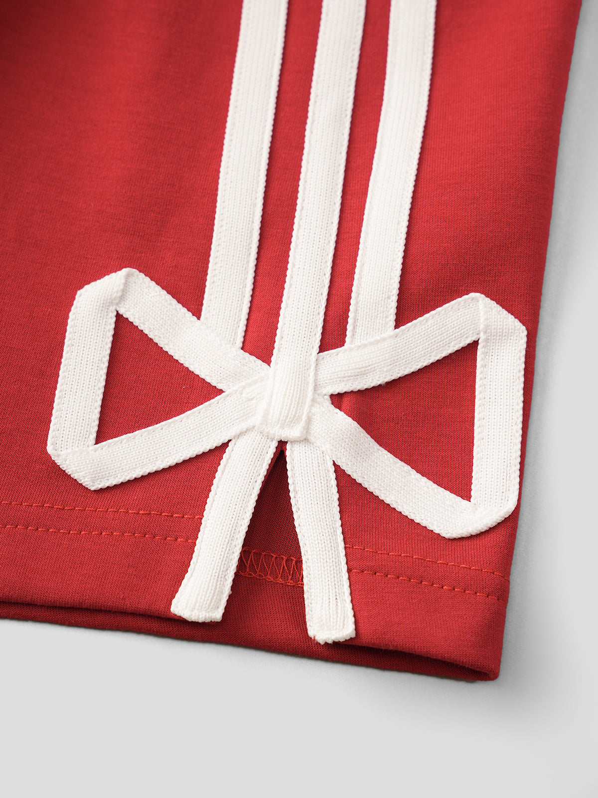 Scoreline Ribbon Shorts – Cherry Court