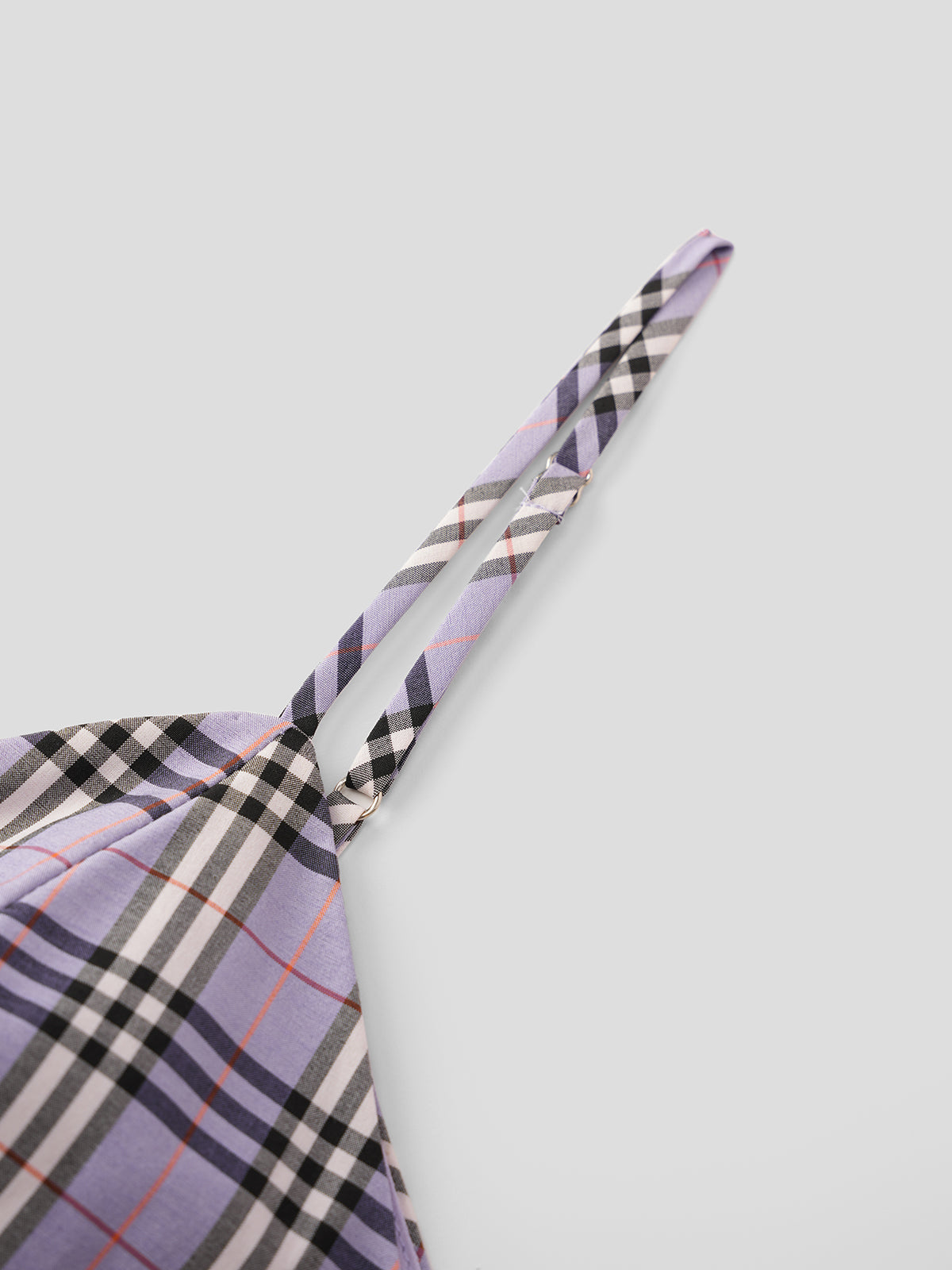 Plaid It Cool Bralette - Purple Check