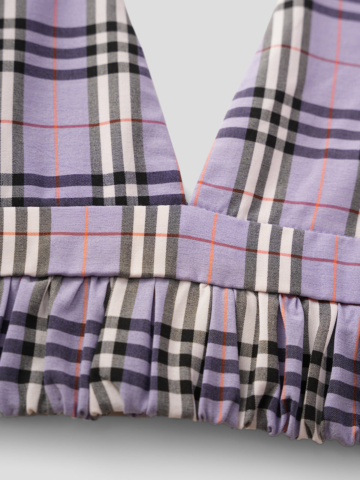 Plaid It Cool Bralette - Purple Check