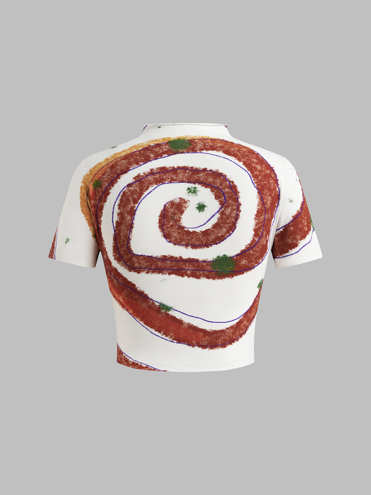 Brick Lane Skimming Swirl Print T-Shirt - Red