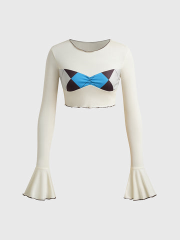 Dolled Office Skimming Bow Top - White