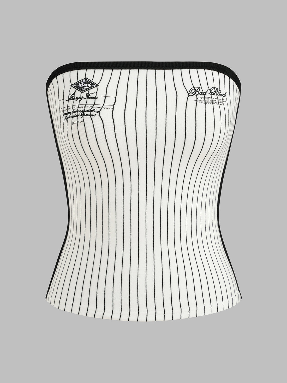 Halftime Pirouette Top – White Stripe